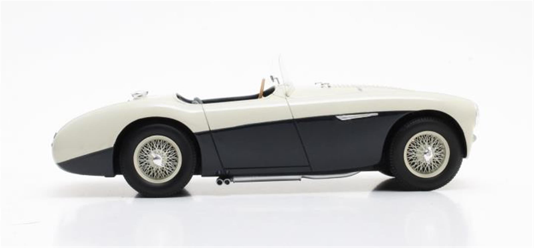 CULT 1:18 Scale Model 1955 Austin Healey 100S Blue/White - CML045-1