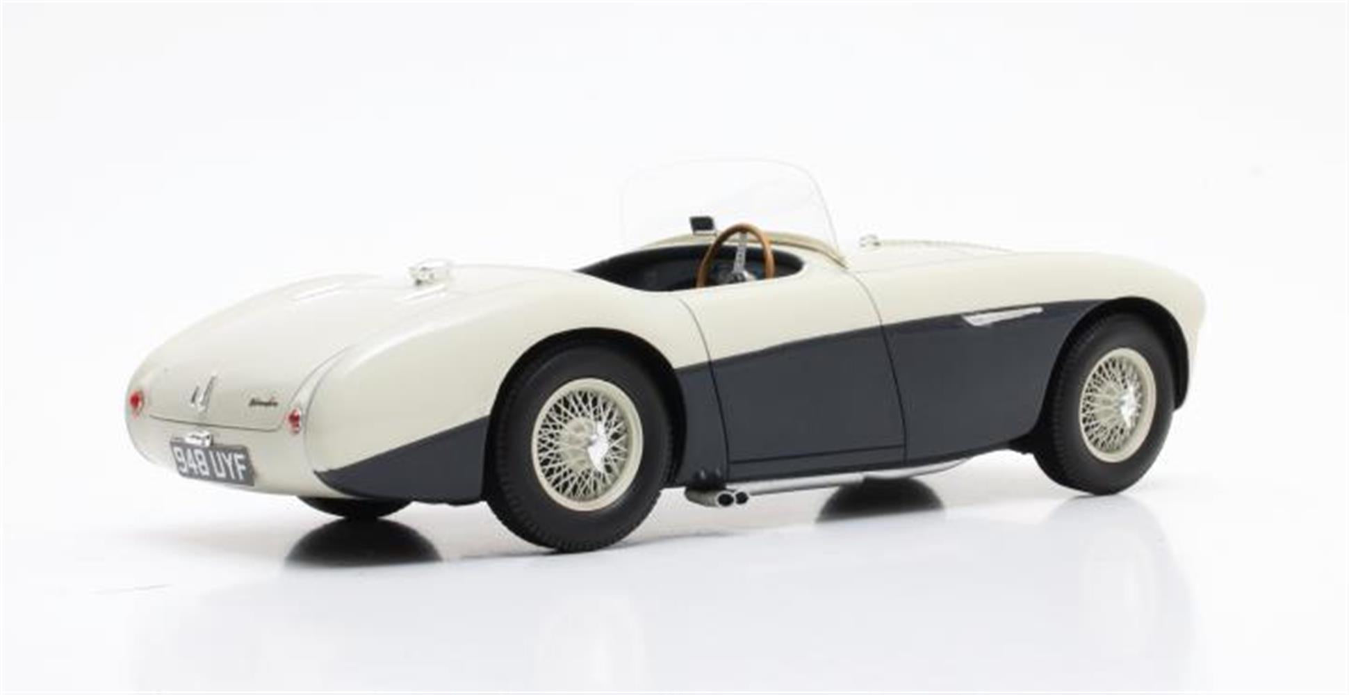 CULT 1:18 Scale Model 1955 Austin Healey 100S Blue/White - CML045-1