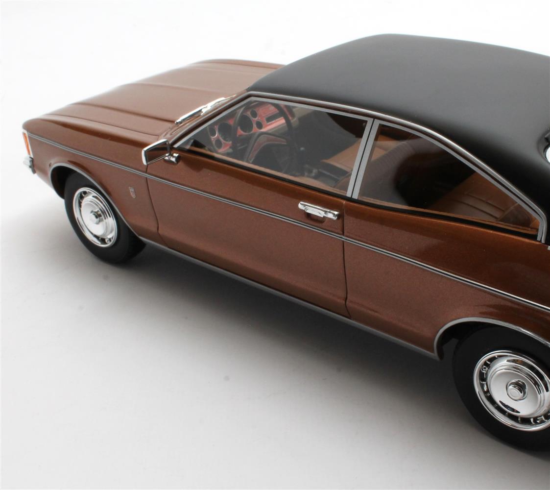 CULT 1:18 Scale Model 1972 Ford Granada Mk1 Coupe (Coke Bottle Shape) - Metallic Brown CML128-1