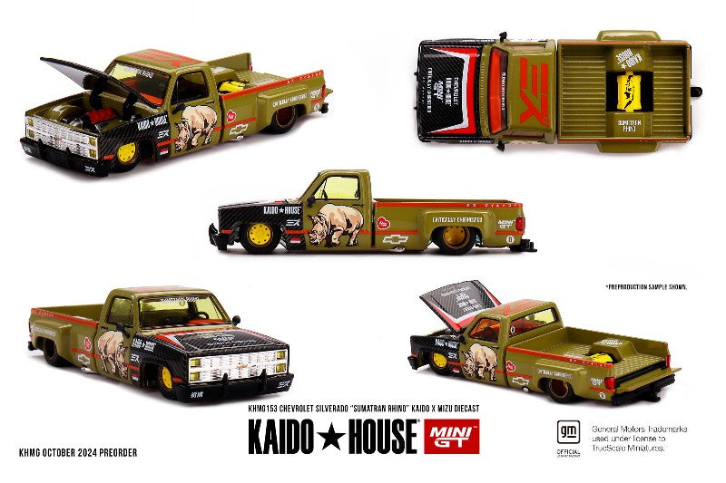 Mini GT 1:64 Kaido House 1980 Chevrolet Silverado Pick Up Sumatran Rhino - KHMG153