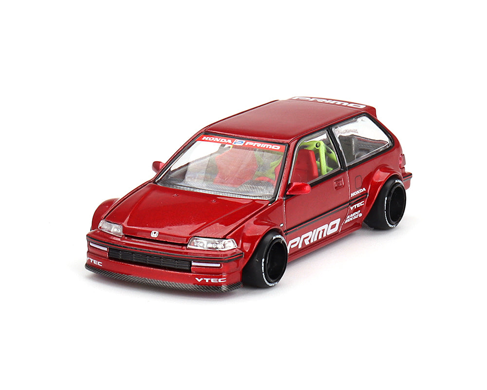 Mini GT 1:64 Kaido House 1987 HONDA CIVIC (EF) KAIDO WORKS V2, Red - KHMG156