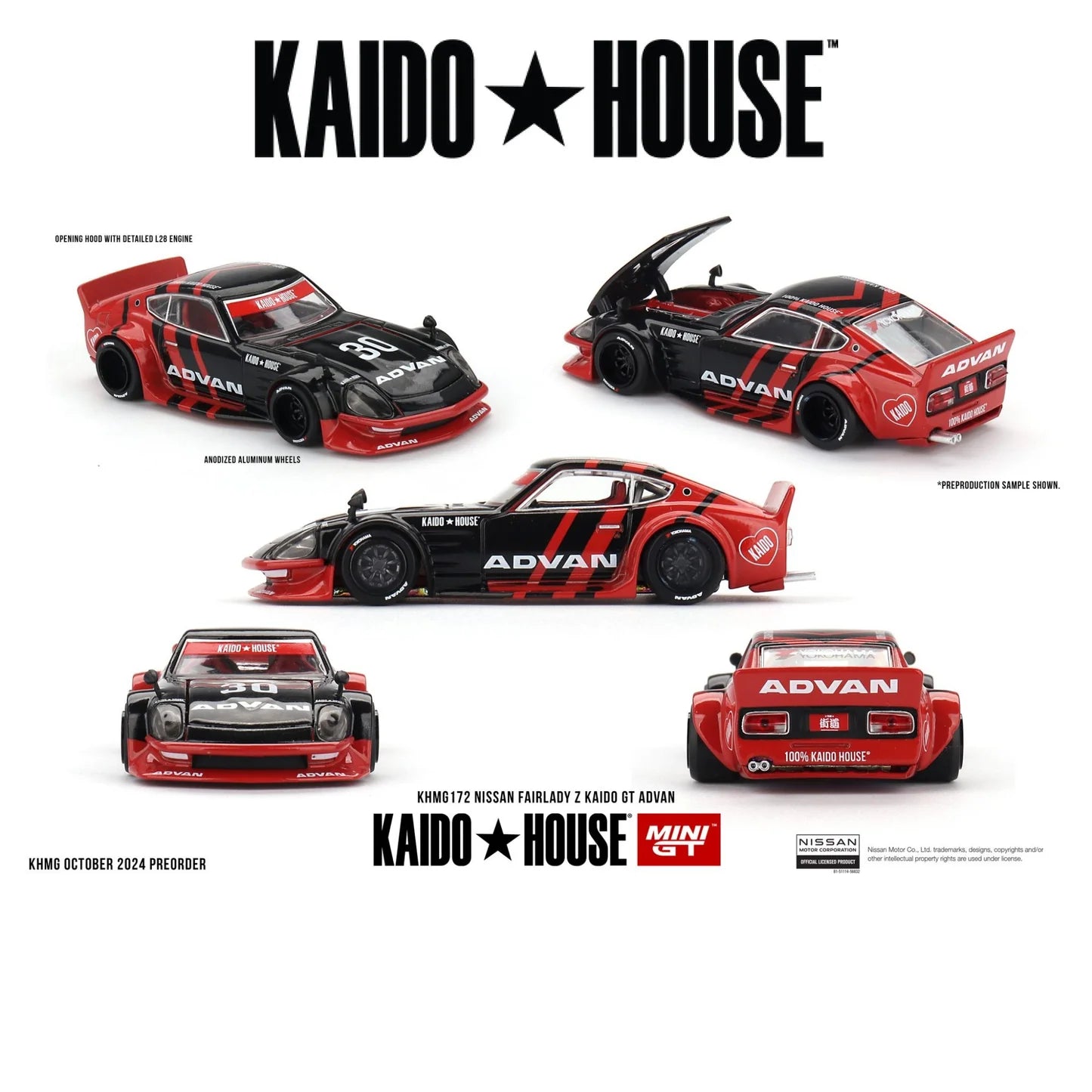 Mini GT 1:64 Kaido House - Nissan Fairlady X Kaido GT Advan - KHMG172