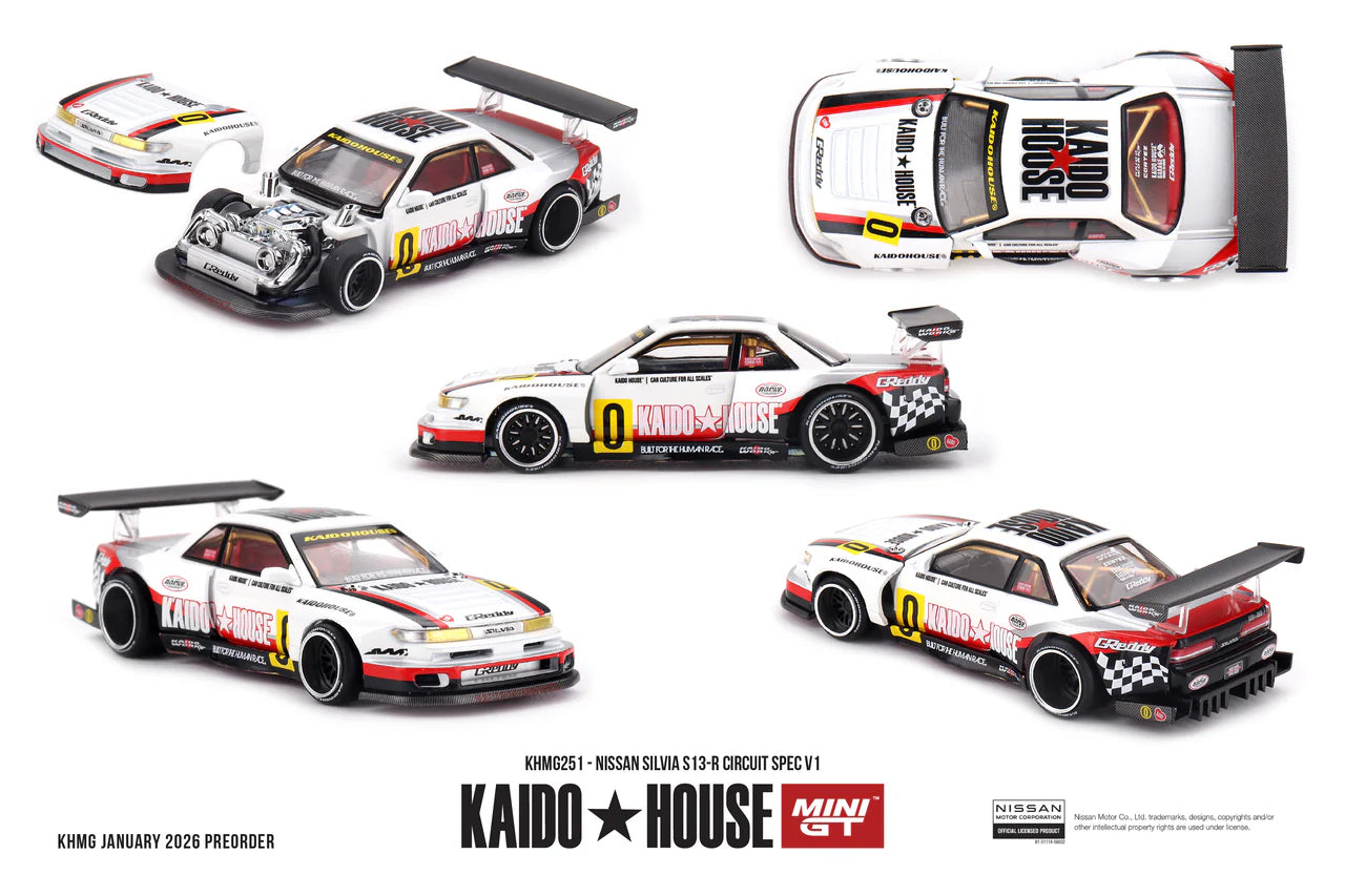 Mini GT 1:64 Kaido House - NISSAN SILVIA S13-R CIRCUIT SPEC V1 1991 - KHMG251