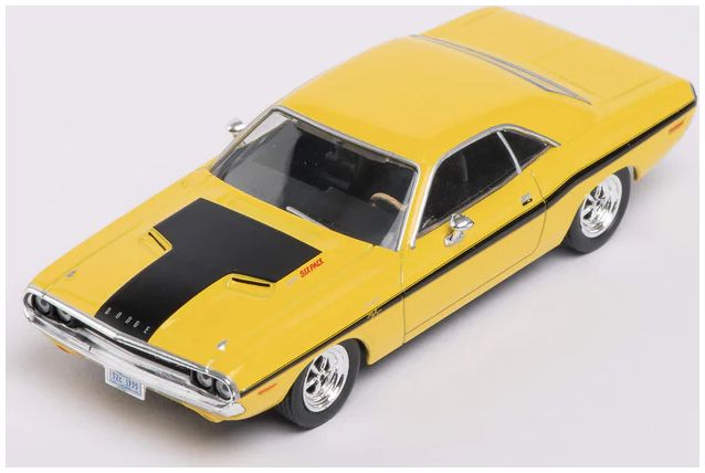 MAG 1:43 Scale Diecast Model Car - Dodge Challenger R/T 440 (1970) - Yellow - PP04
