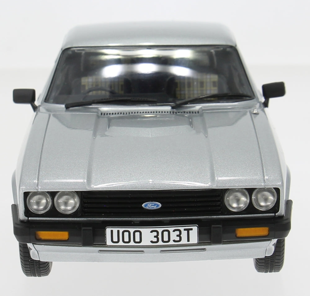 MCG 1:18 Scale Diecast - Ford Capri Mk III, Silver - (RHD UK Exclusive - The Professionals) - MCG18797