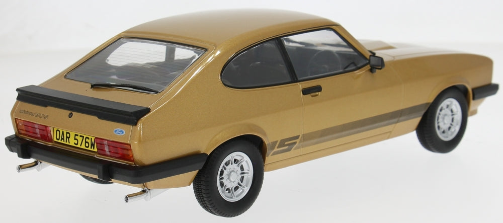 MCG 1:18 Scale Diecast - Ford Capri Mk III (RHD UK Exclusive - The Professionals) , Gold - MCG18798