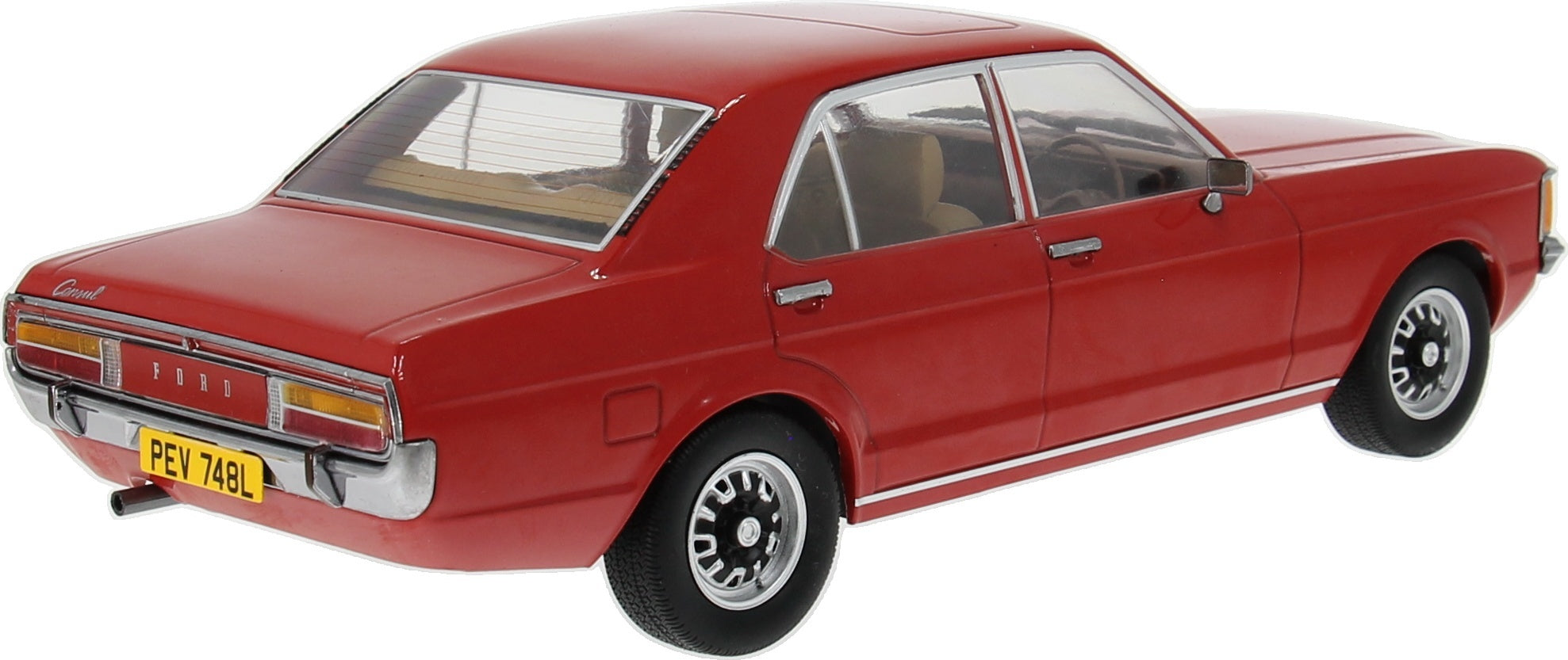 MCG 1:18 Scale Diecast - 1973 Ford Consul (RHD UK EXCLUSIVE), Red - MCG18829