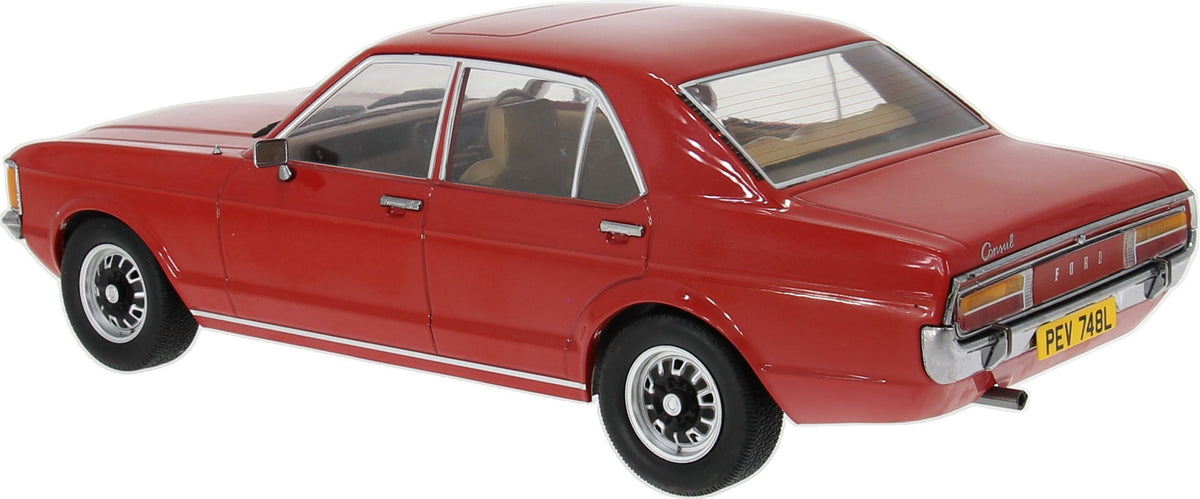 MCG 1:18 Scale Diecast - 1973 Ford Consul (RHD UK EXCLUSIVE), Red - MCG18829