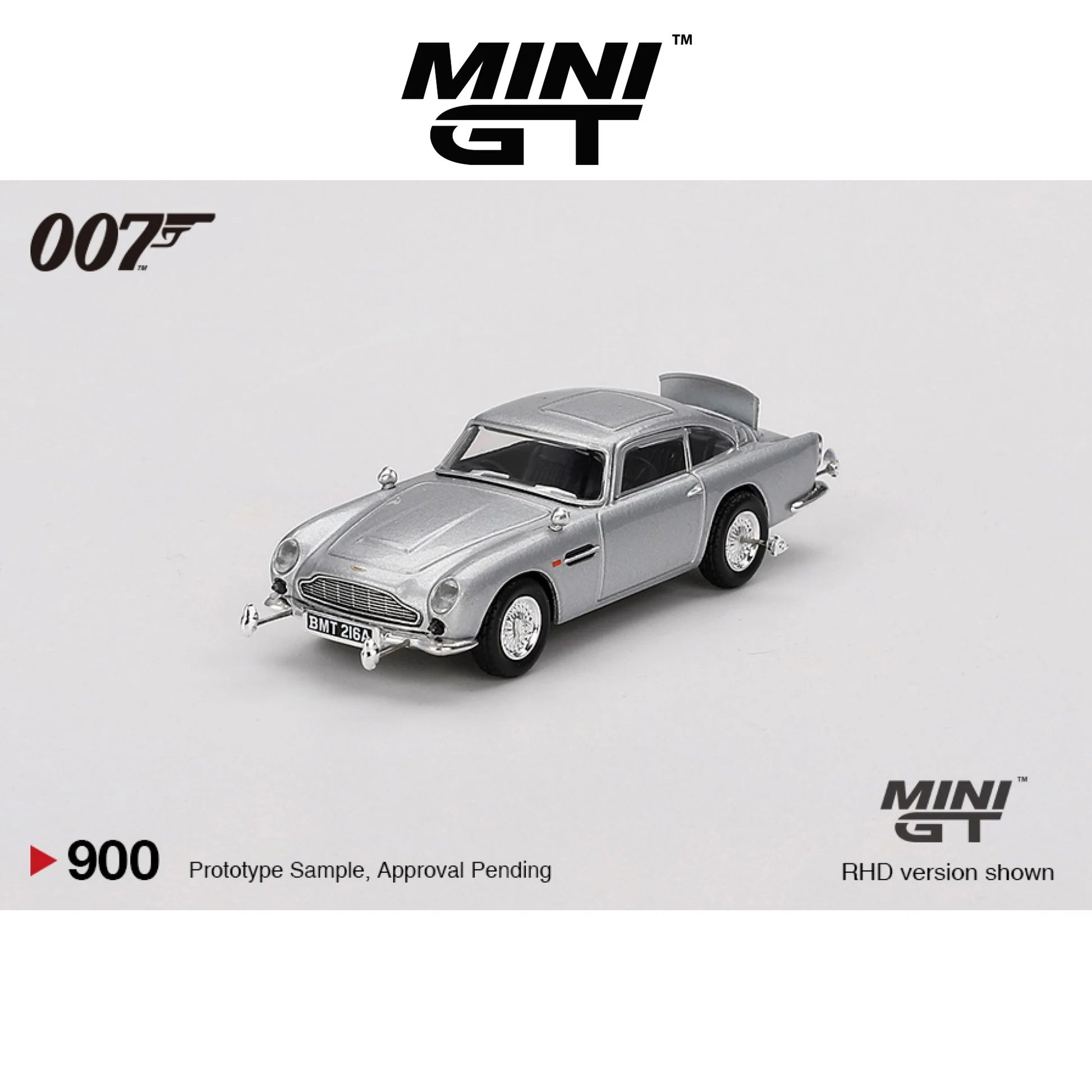 Mini GT 1:64 Aston Martin DB5 James Bond 007 GOLDFINGER English RHD - BLISTER PACKAGING - MGT00900-007E