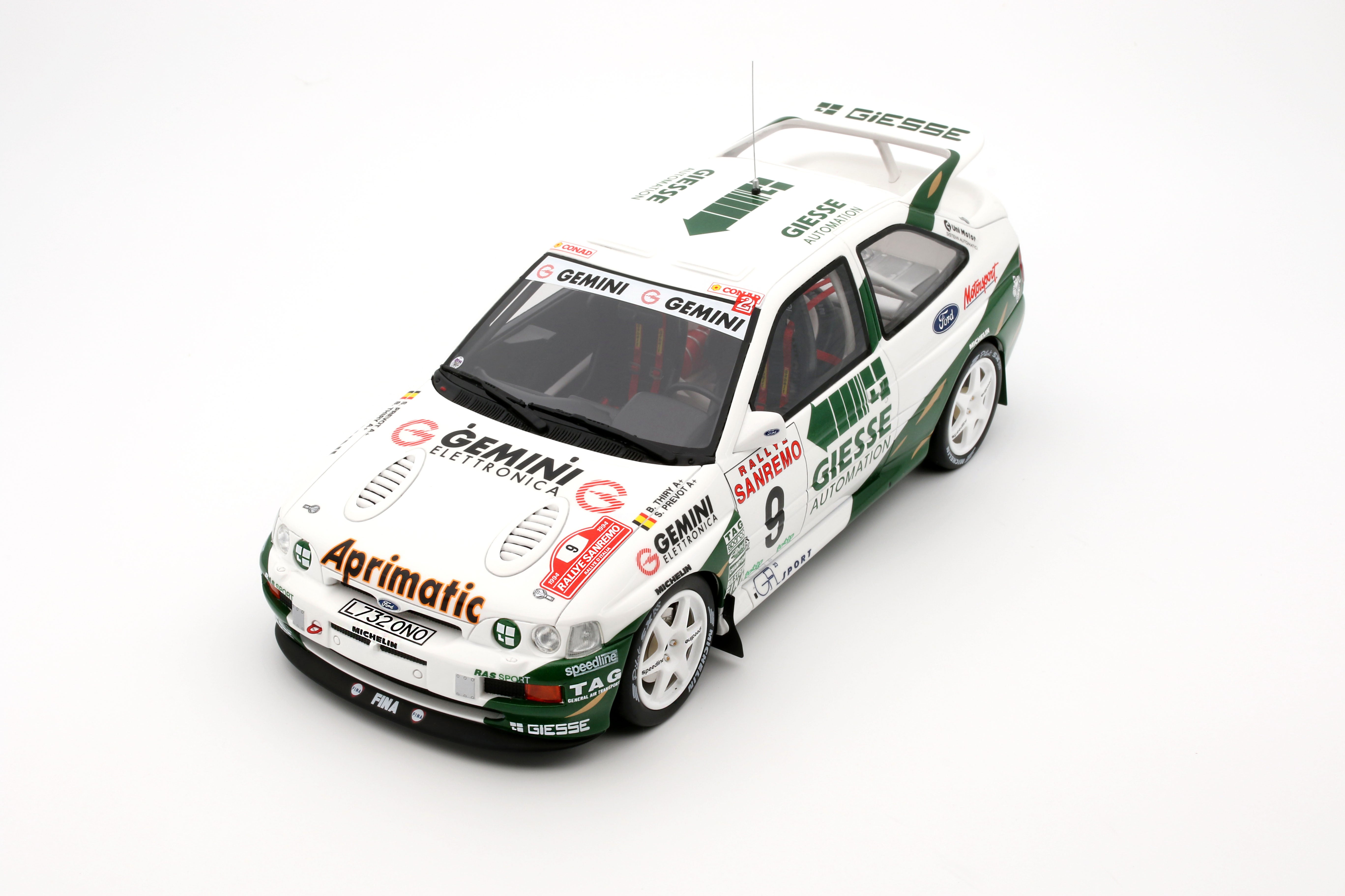 OTTO 1:18 Scale Resin Model Car - 1994 Ford Escort RS Cosworth WRC San Remo GR.A - OT1038