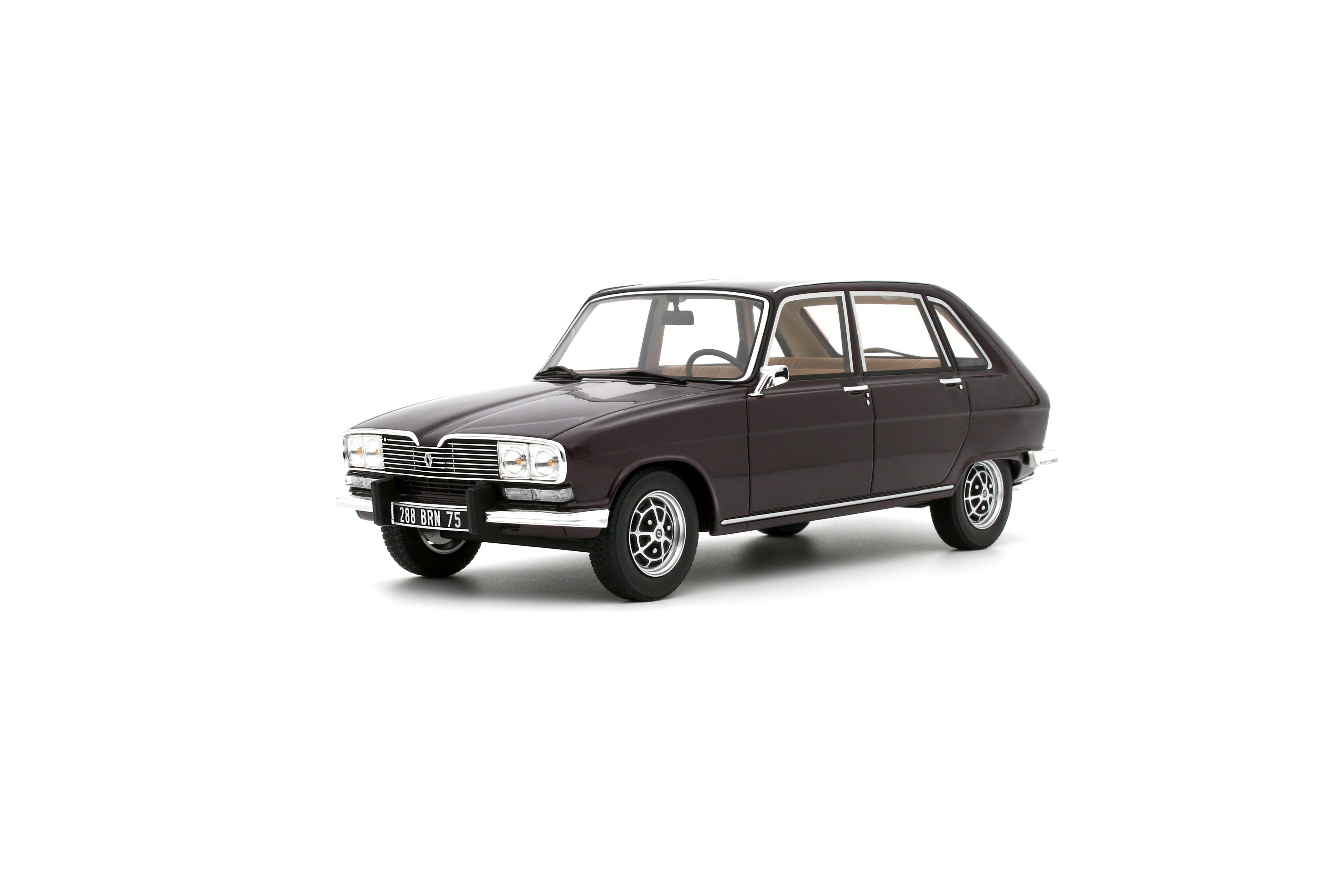 OTTO 1:18 Scale Resin Model Car - 1974 Renault 16 TX, Brown - OT1066