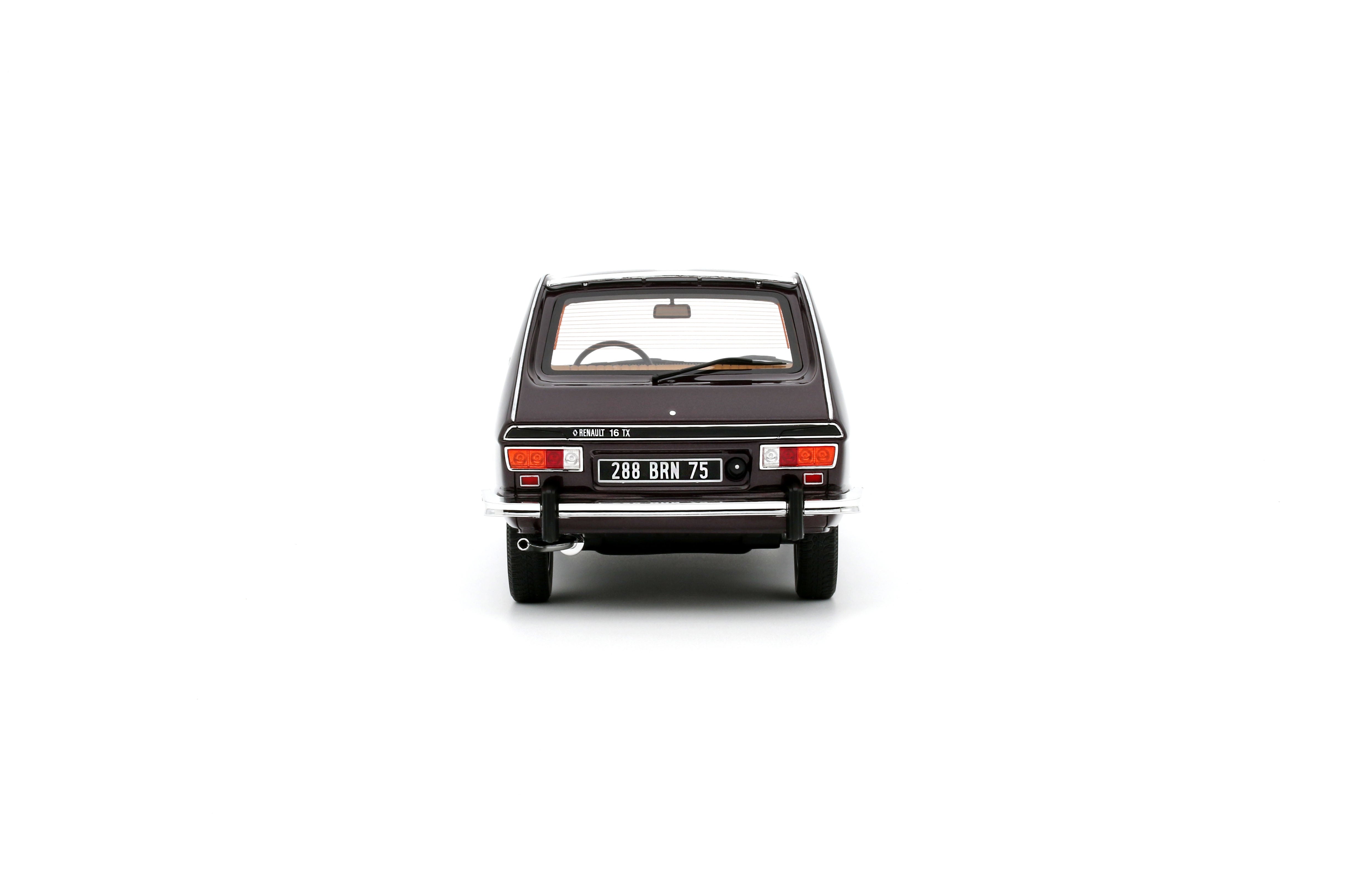 OTTO 1:18 Scale Resin Model Car - 1974 Renault 16 TX, Brown - OT1066