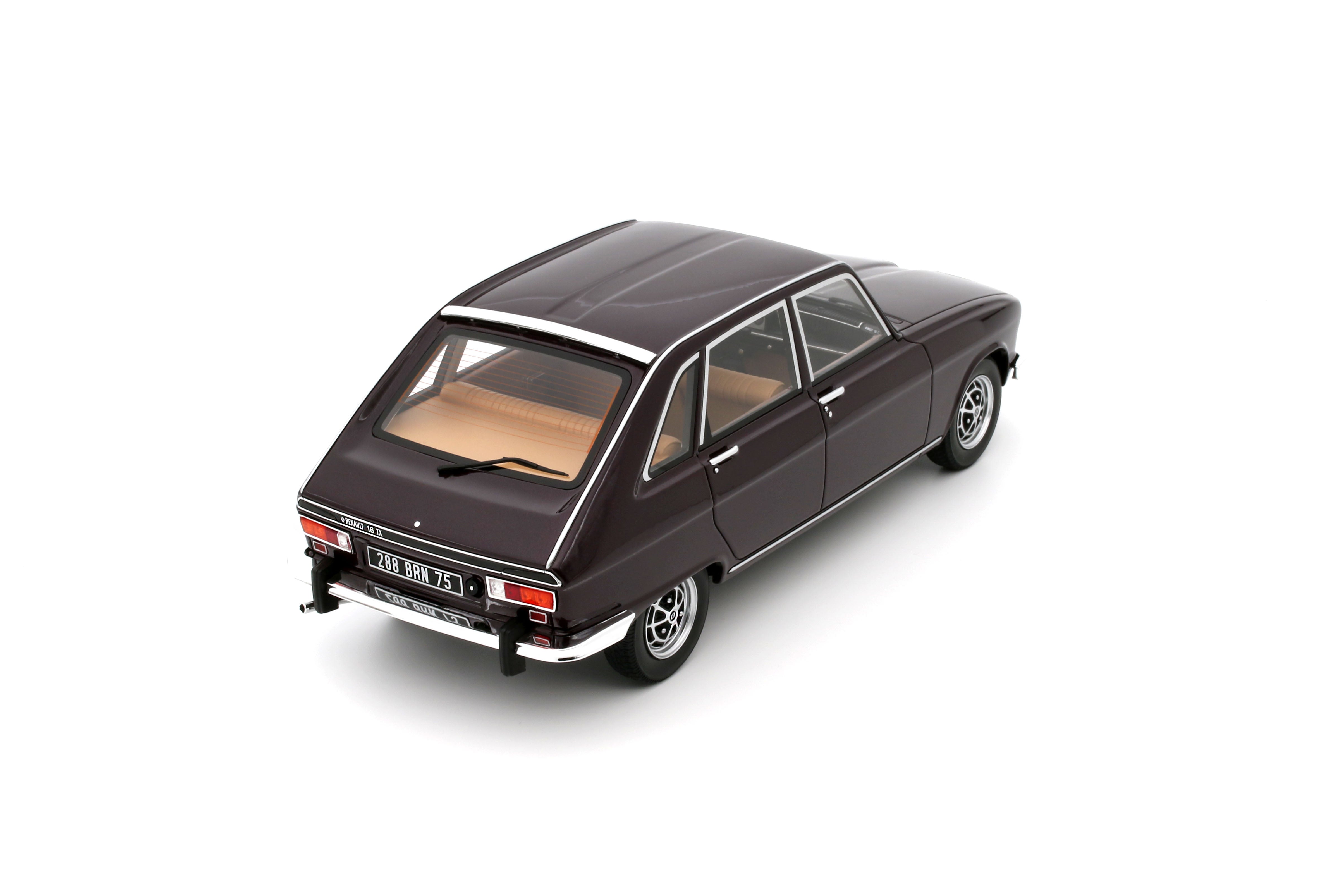 OTTO 1:18 Scale Resin Model Car - 1974 Renault 16 TX, Brown - OT1066