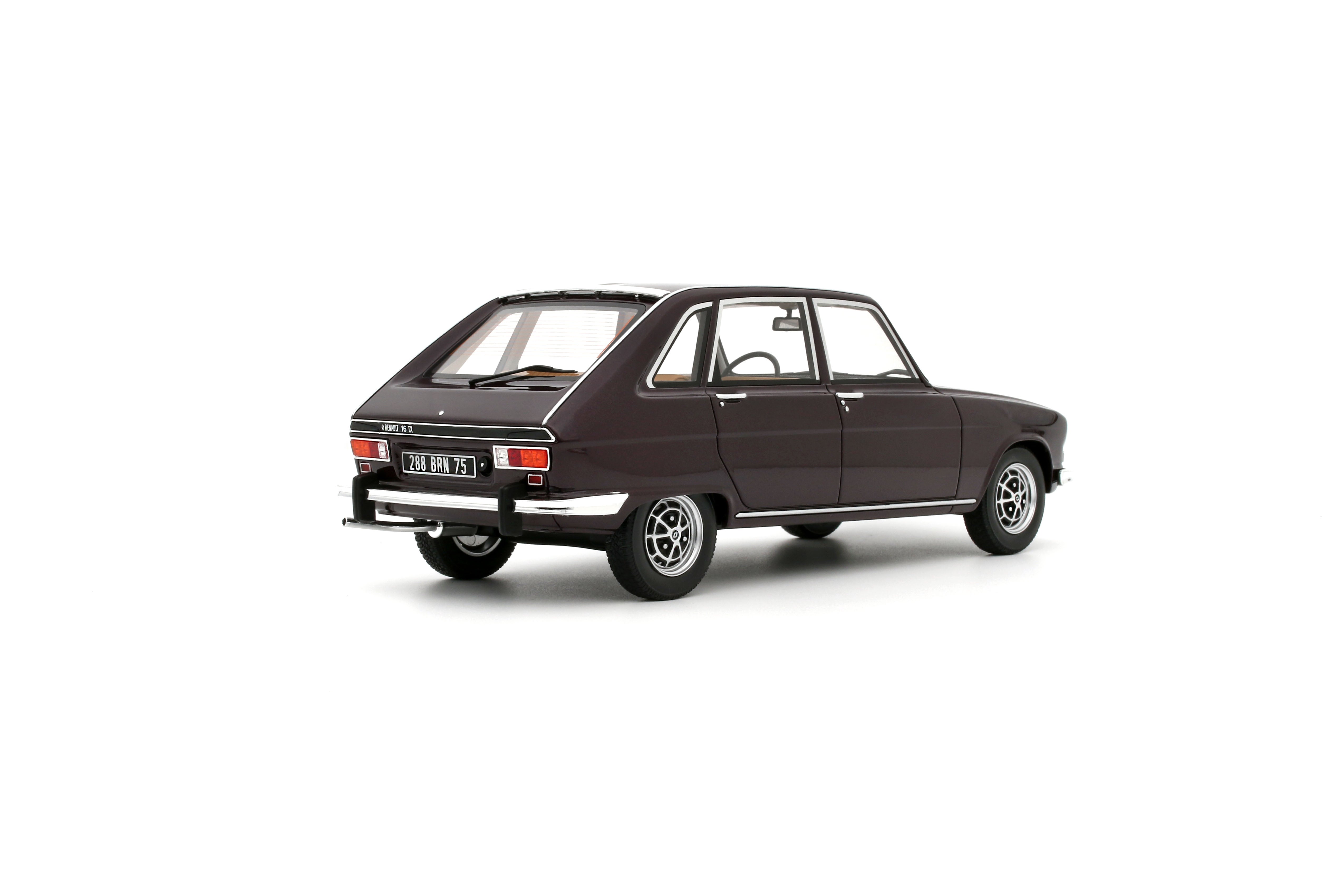 OTTO 1:18 Scale Resin Model Car - 1974 Renault 16 TX, Brown - OT1066