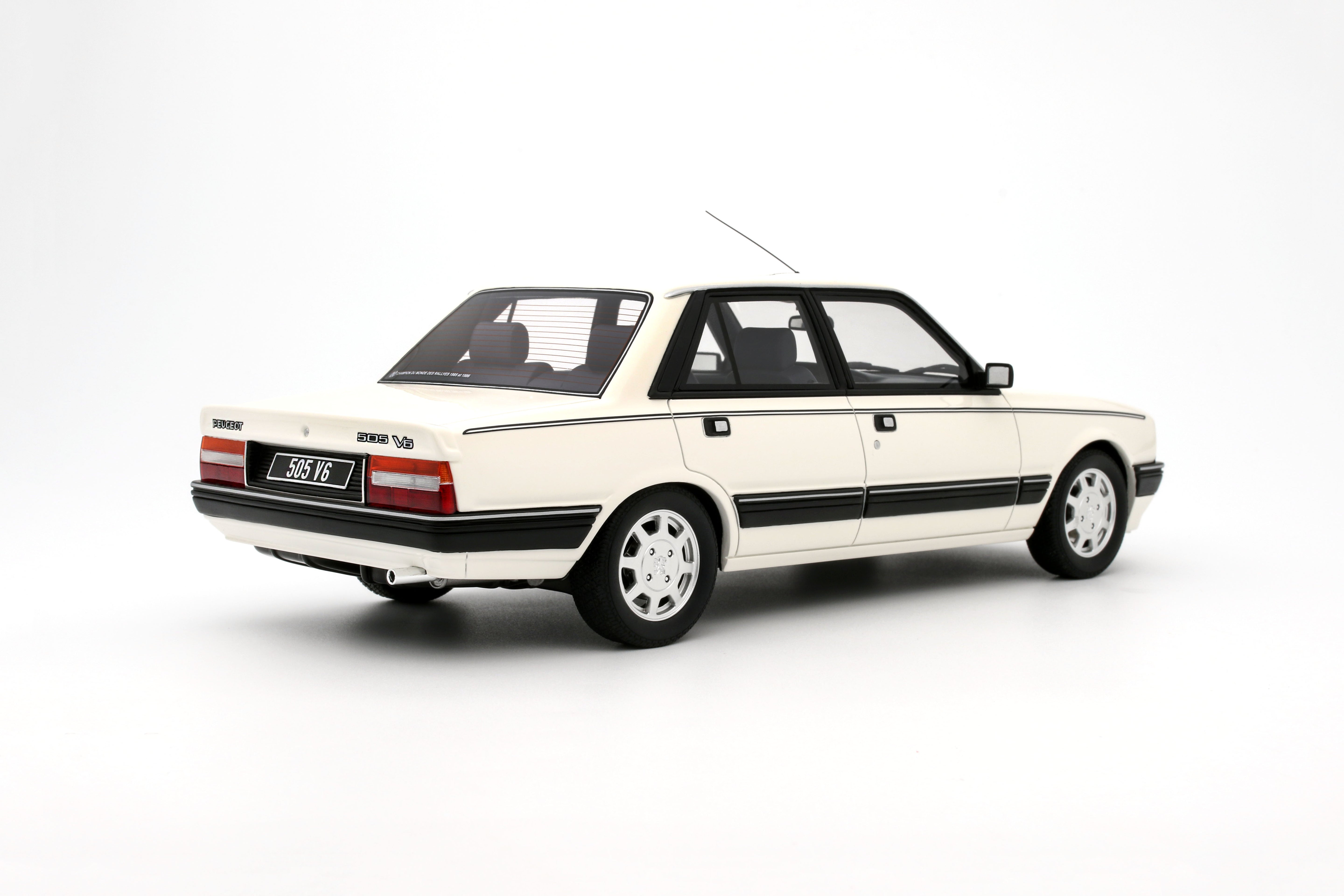 OTTO 1:18 Scale Resin - 1989 Peugeot 505 V6, White - OT1297