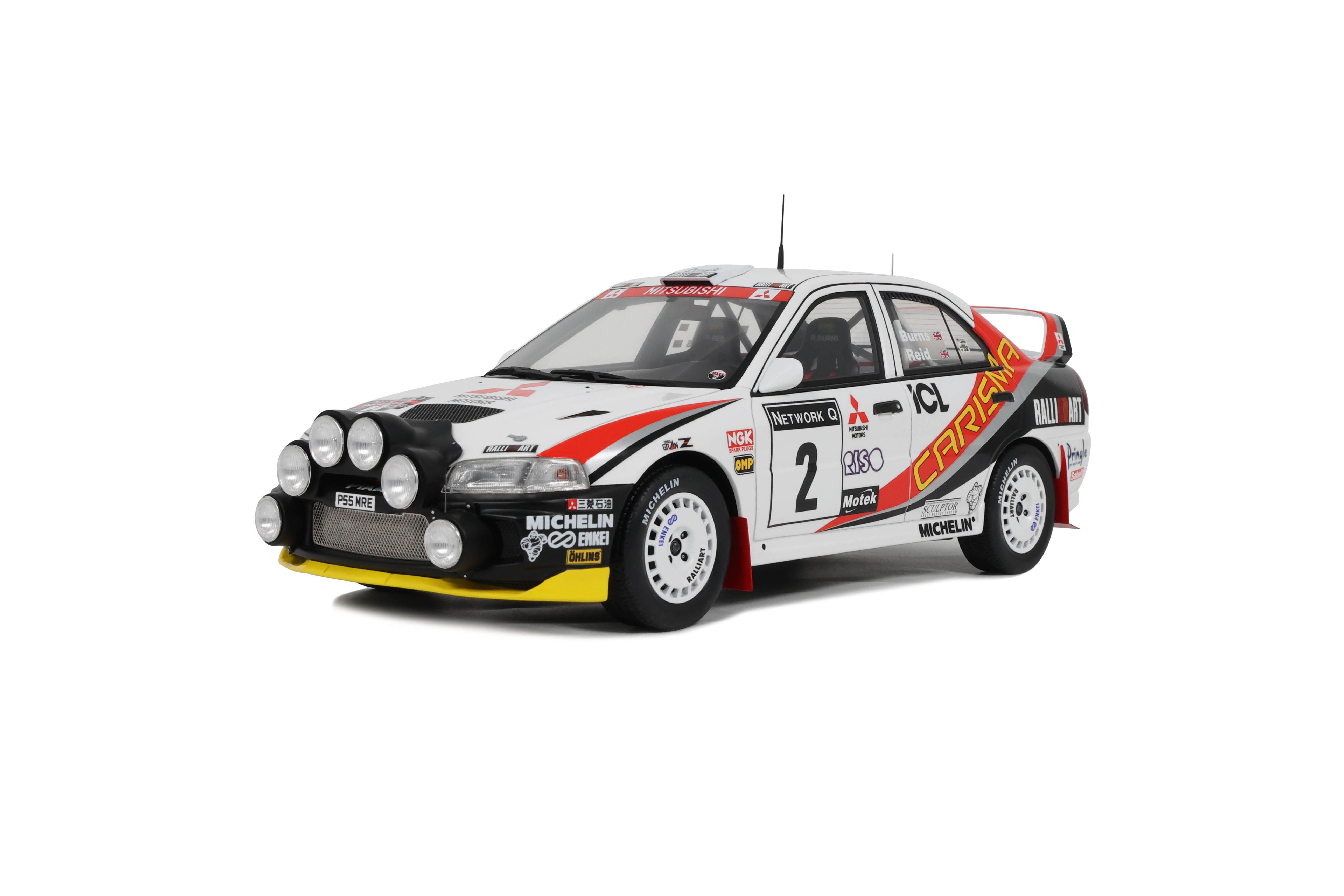 OTTO 1:18 Scale Resin - Mitsubishi Charisma GT GR.A White, R Burns, RAC Rally 1997 - OT1192
