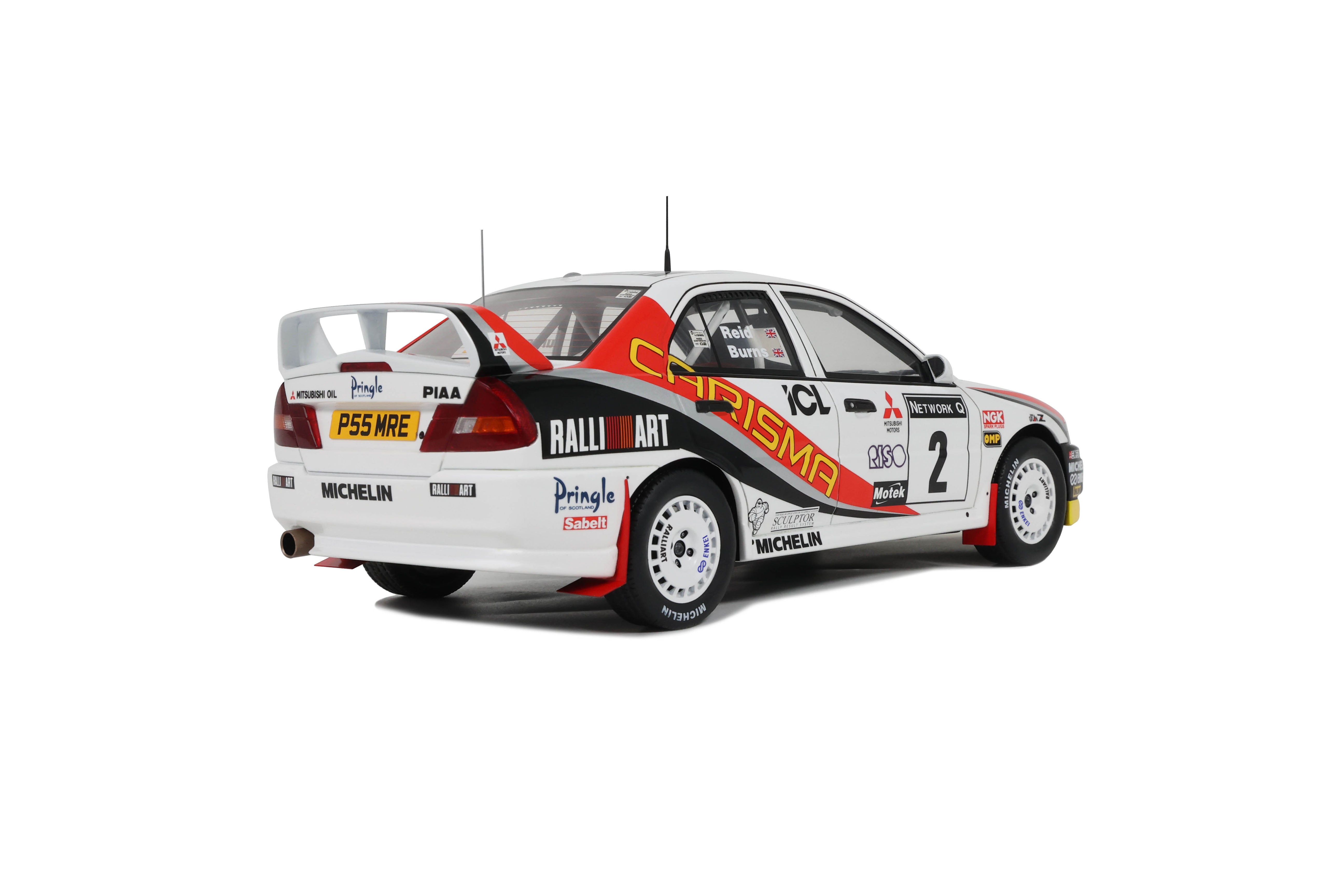 OTTO 1:18 Scale Resin - Mitsubishi Charisma GT GR.A White, R Burns, RAC Rally 1997 - OT1192