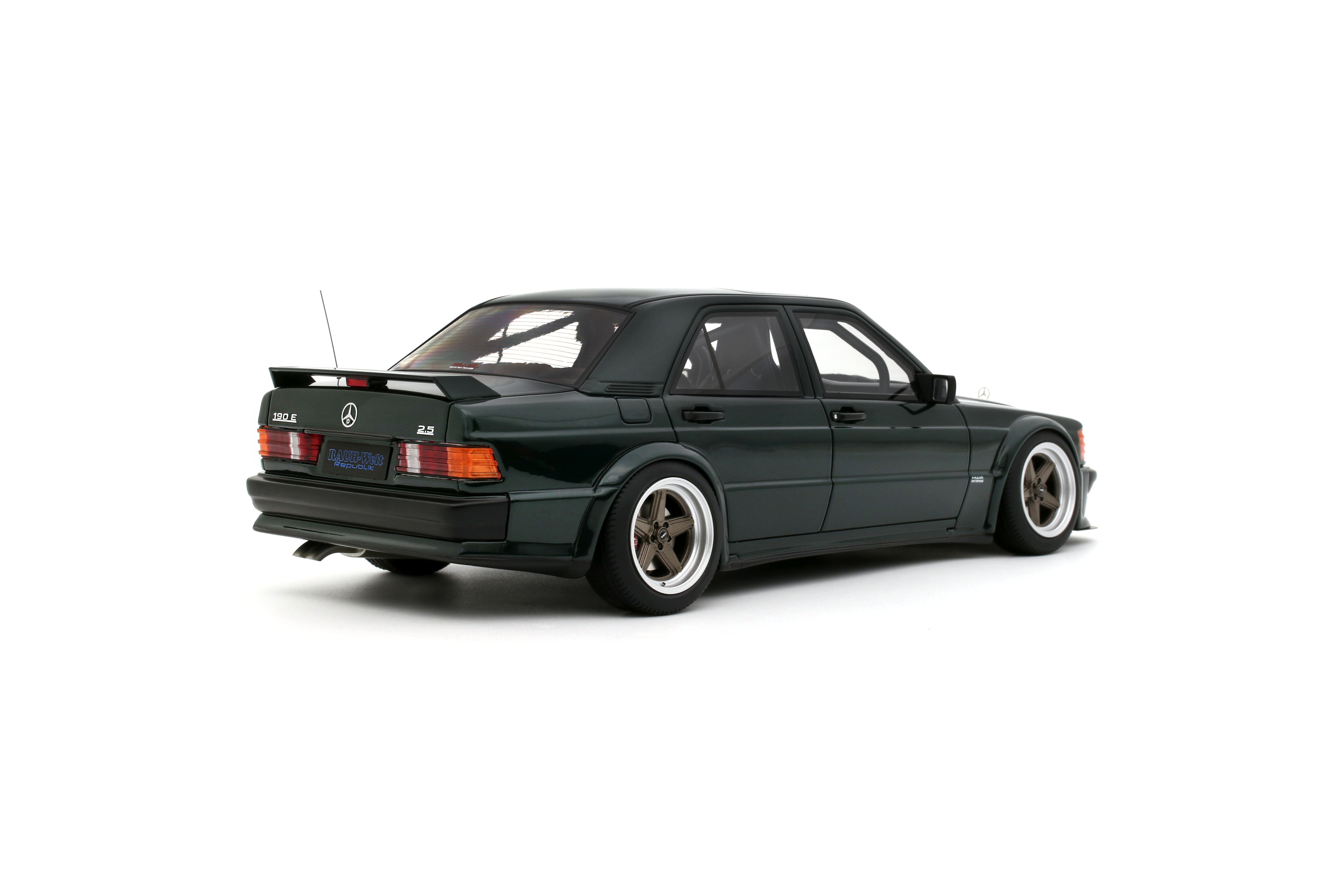 OTTO 1:18 Scale Resin - 2025 Merces Benz RAUH-WELT REPUBLIK RWR 190E 2.5-16, PORSCHE RACING GREEN METALLIC 22G - OT1252