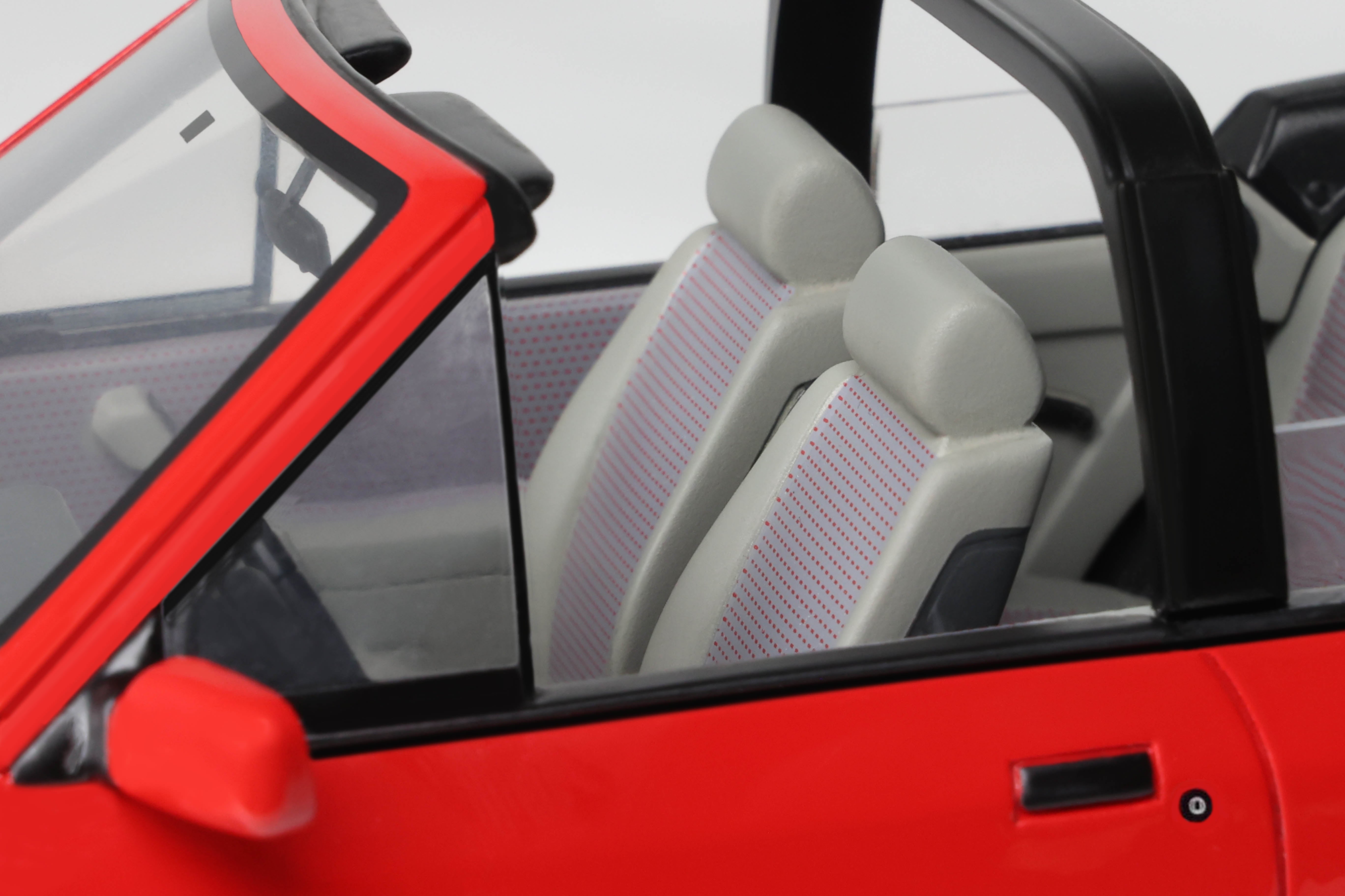 OTTO 1:18 Scale Resin - 1986 Ford Escort XR3i Mk4 Convertible, Flamenco Red - OT1254