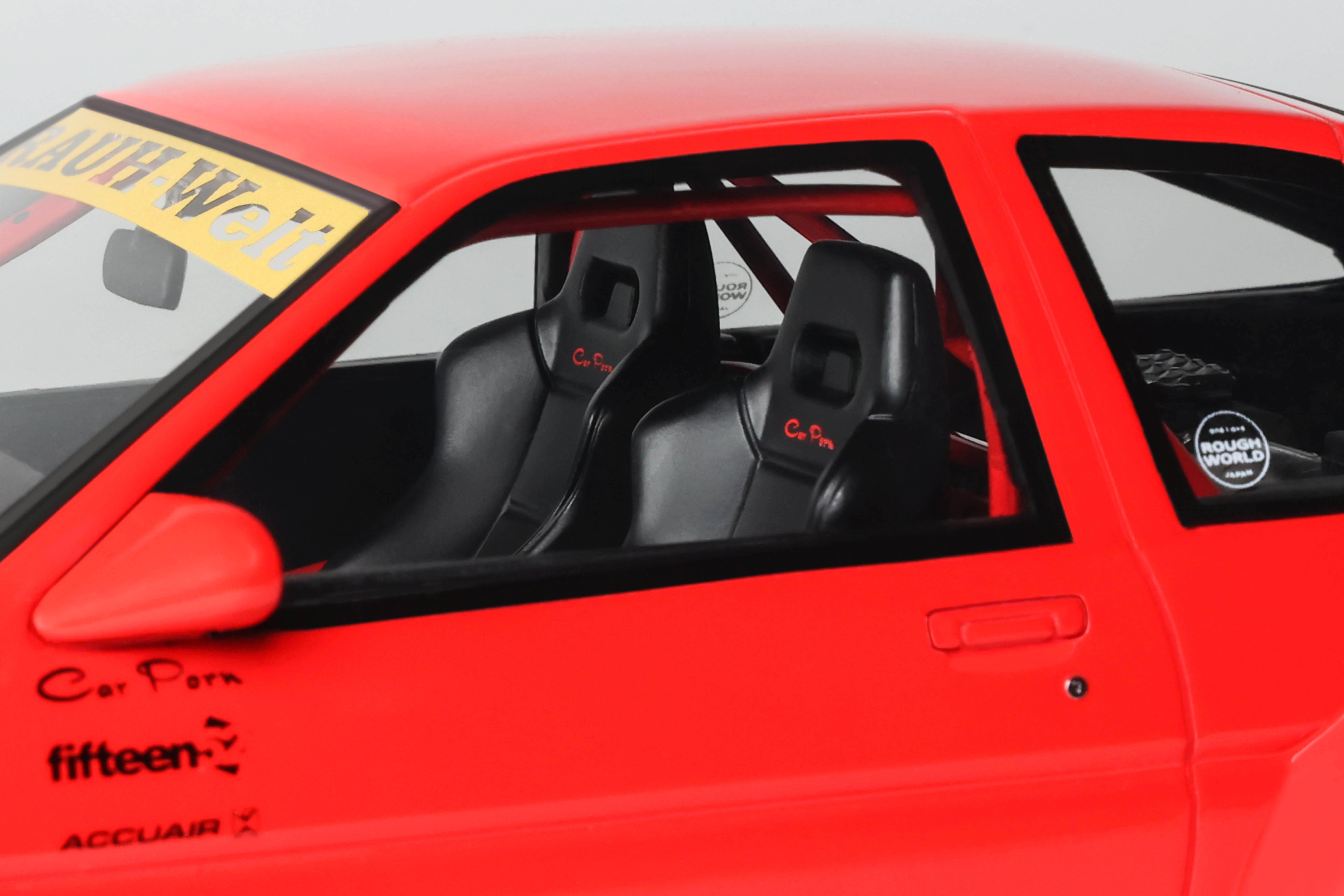 OTTO 1:18 Scale Resin - 1986 TOYOTA AE86 SPRINTER TRUENO WIDEBODY - FERRARI ROSSO CORSA - OT1278