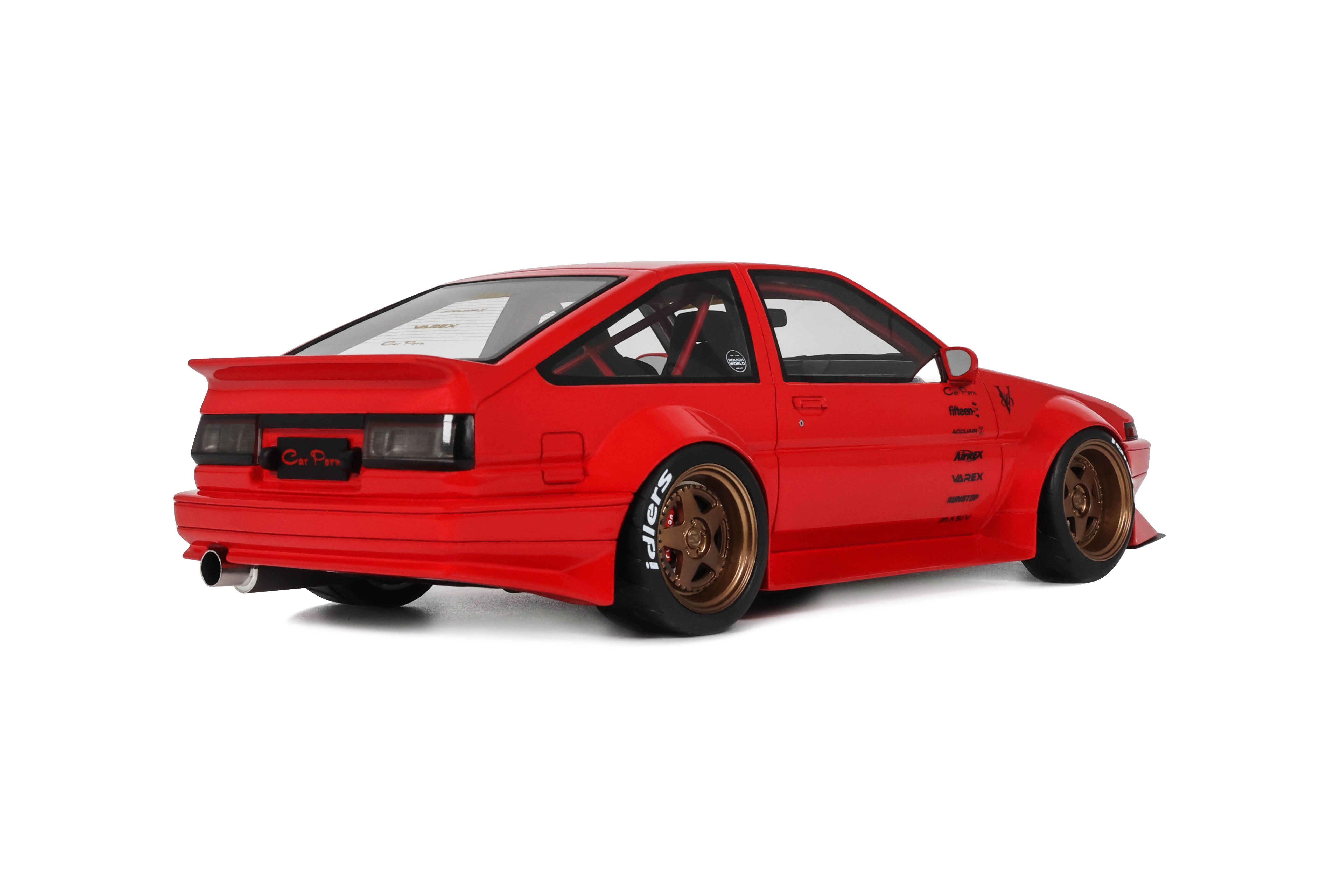 OTTO 1:18 Scale Resin - 1986 TOYOTA AE86 SPRINTER TRUENO WIDEBODY - FERRARI ROSSO CORSA - OT1278