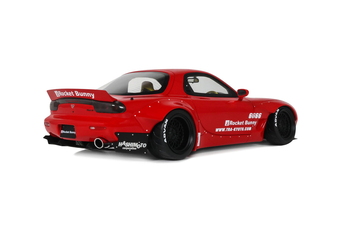 OTTO 1:18 Scale Resin - Project Car – 2015 ROCKET BUNNY AERO (V1) MAZDA RX7 (FD3S), RED - OT1337
