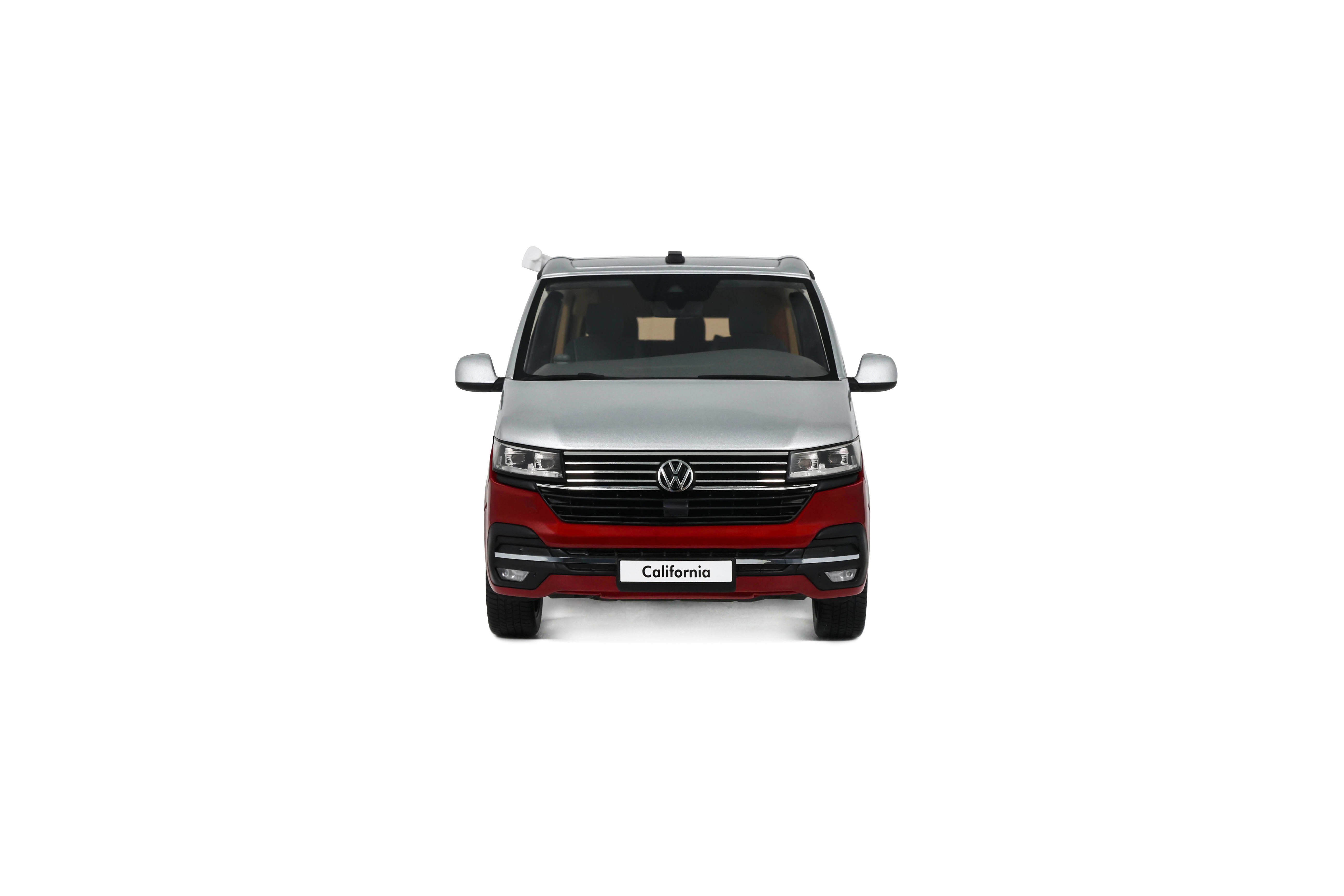 OTTO 1:18 Scale Resin - 2021 VOLKSWAGEN T6.1 CALIFORNIA OCEAN - FORTANA RED / REFLEX SILVER 2021 - OT1342