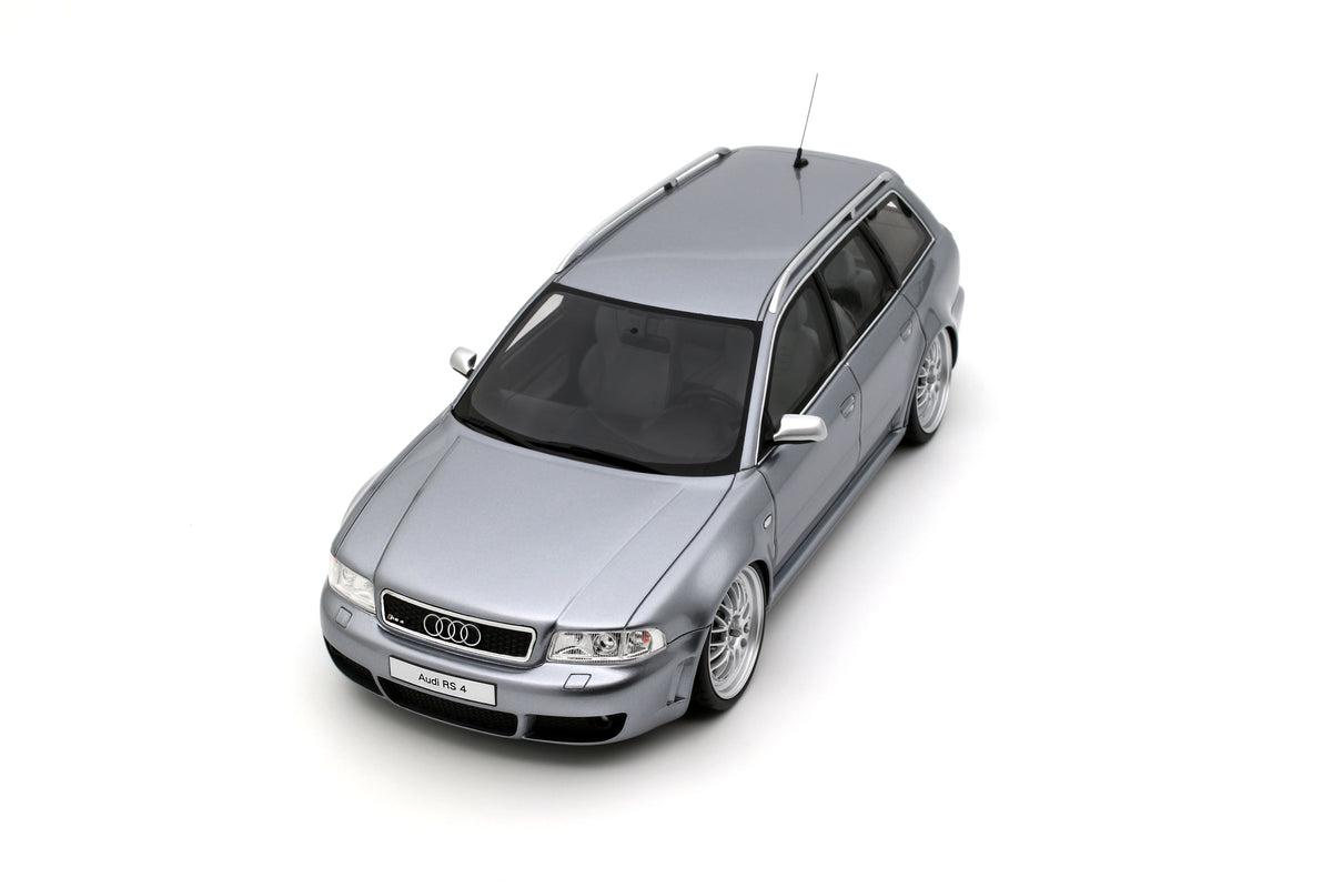 Otto 1:18 Scale Resin - 2025 Audi RS 4 (B5) Avant "Stanced", Avus Silver - OT1396