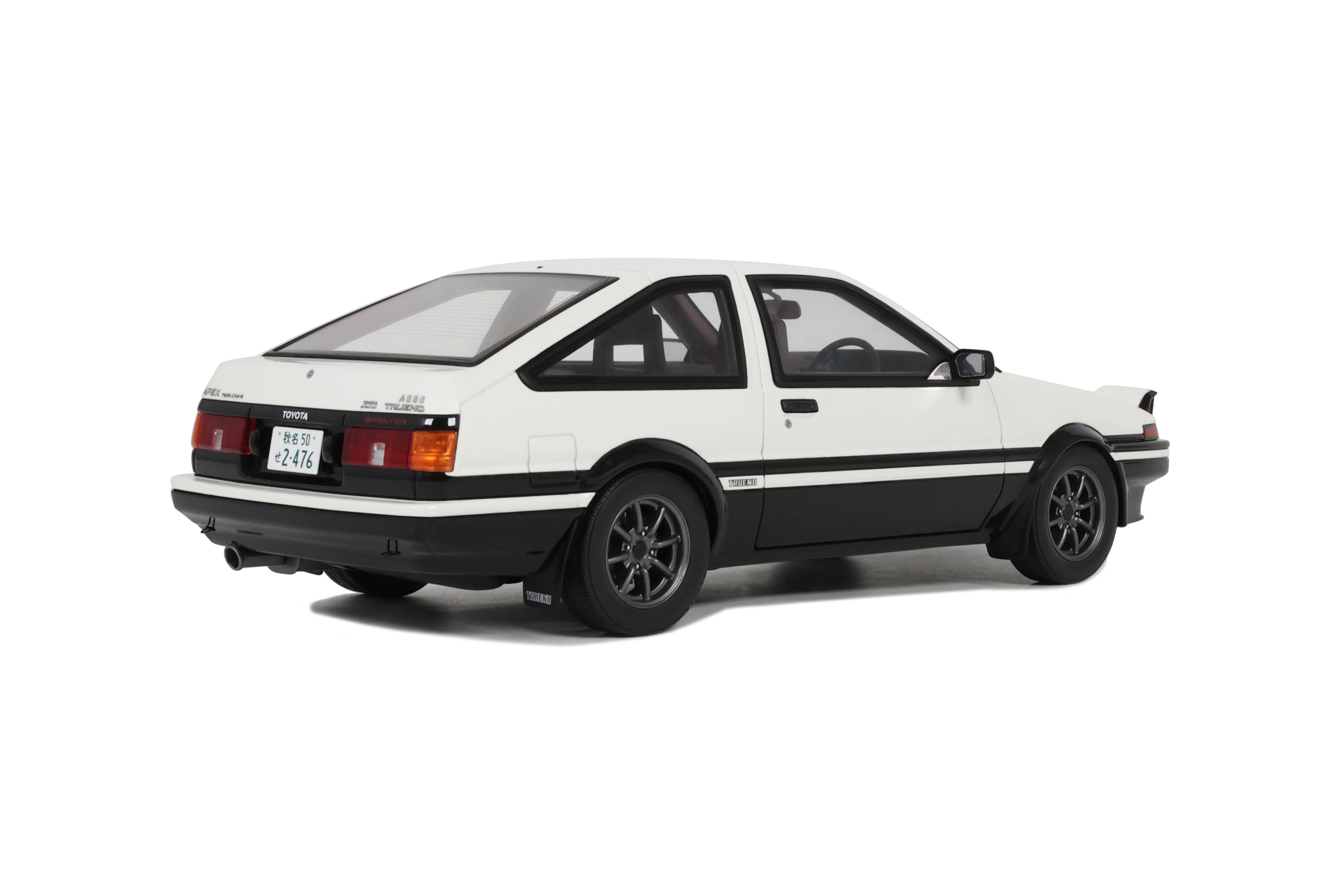 OTTO 1:18 Scale Resin Model Car -1985 Toyota Sprinter Trueno AE86 , White - RESELLER EXCLUSIVE - OT444B