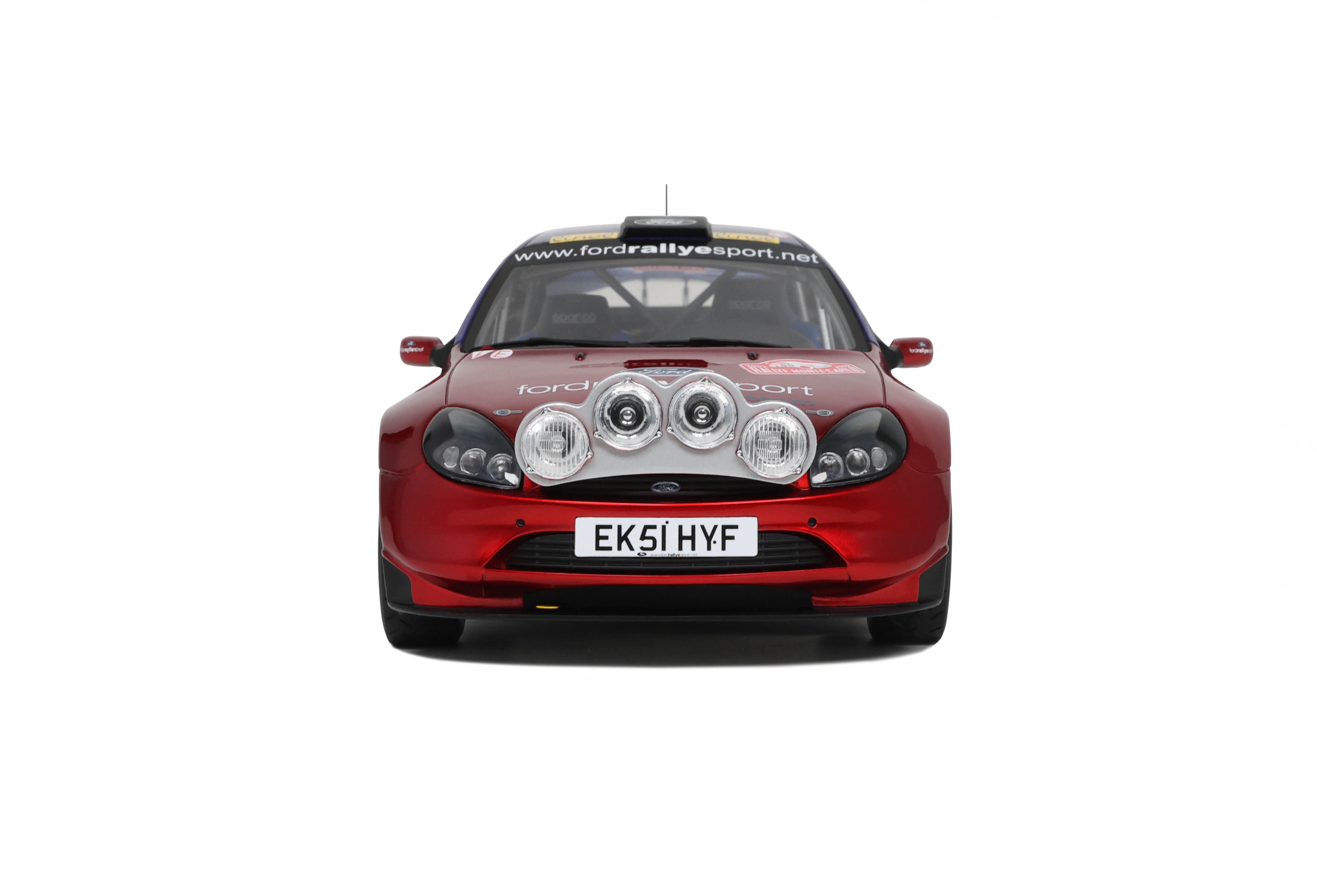 OTTO 1:18 Scale Resin Model Car - 2002 Ford Puma 1600 Red Duval Monte Carlo - OT456