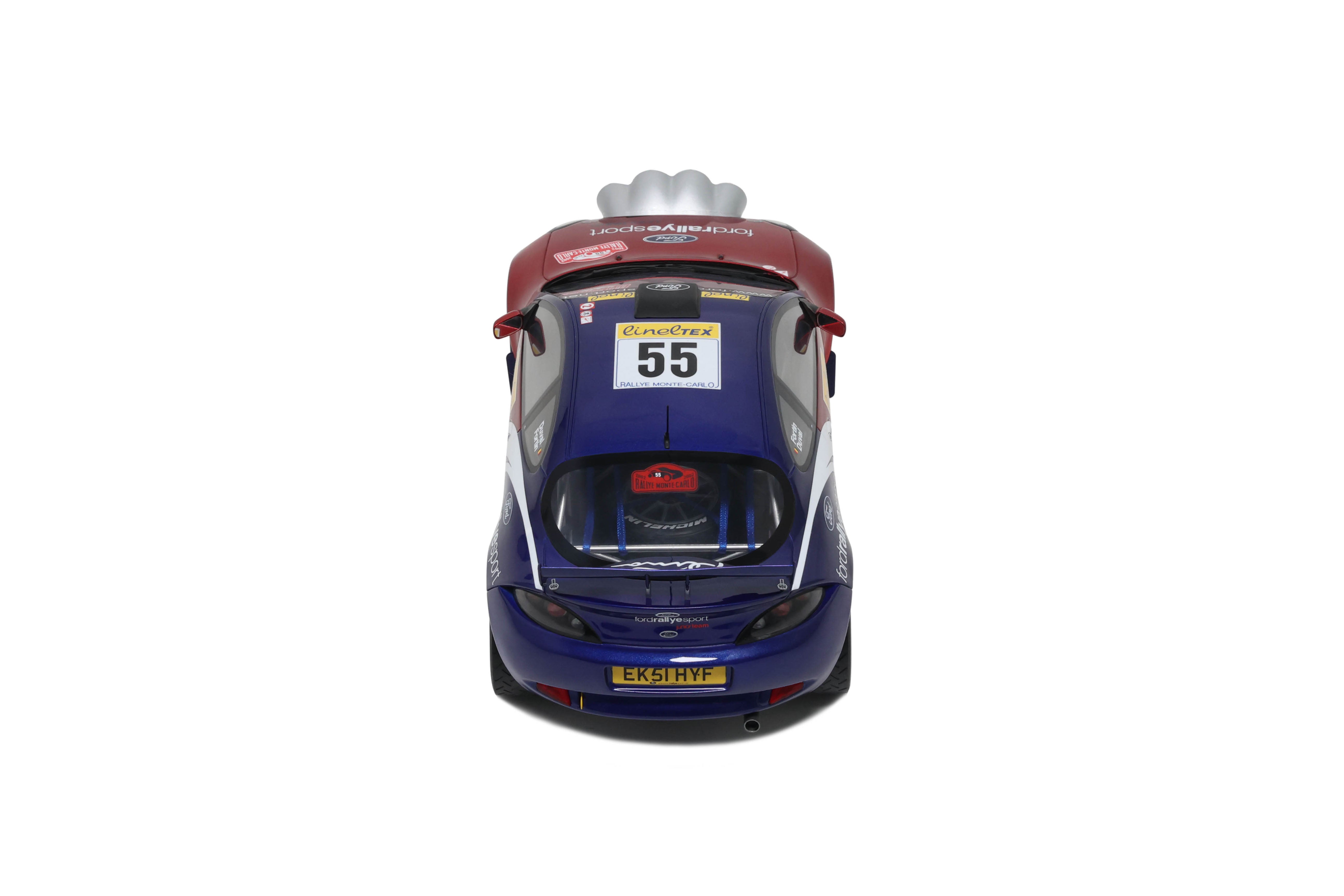 OTTO 1:18 Scale Resin Model Car - 2002 Ford Puma 1600 Red Duval Monte Carlo - OT456