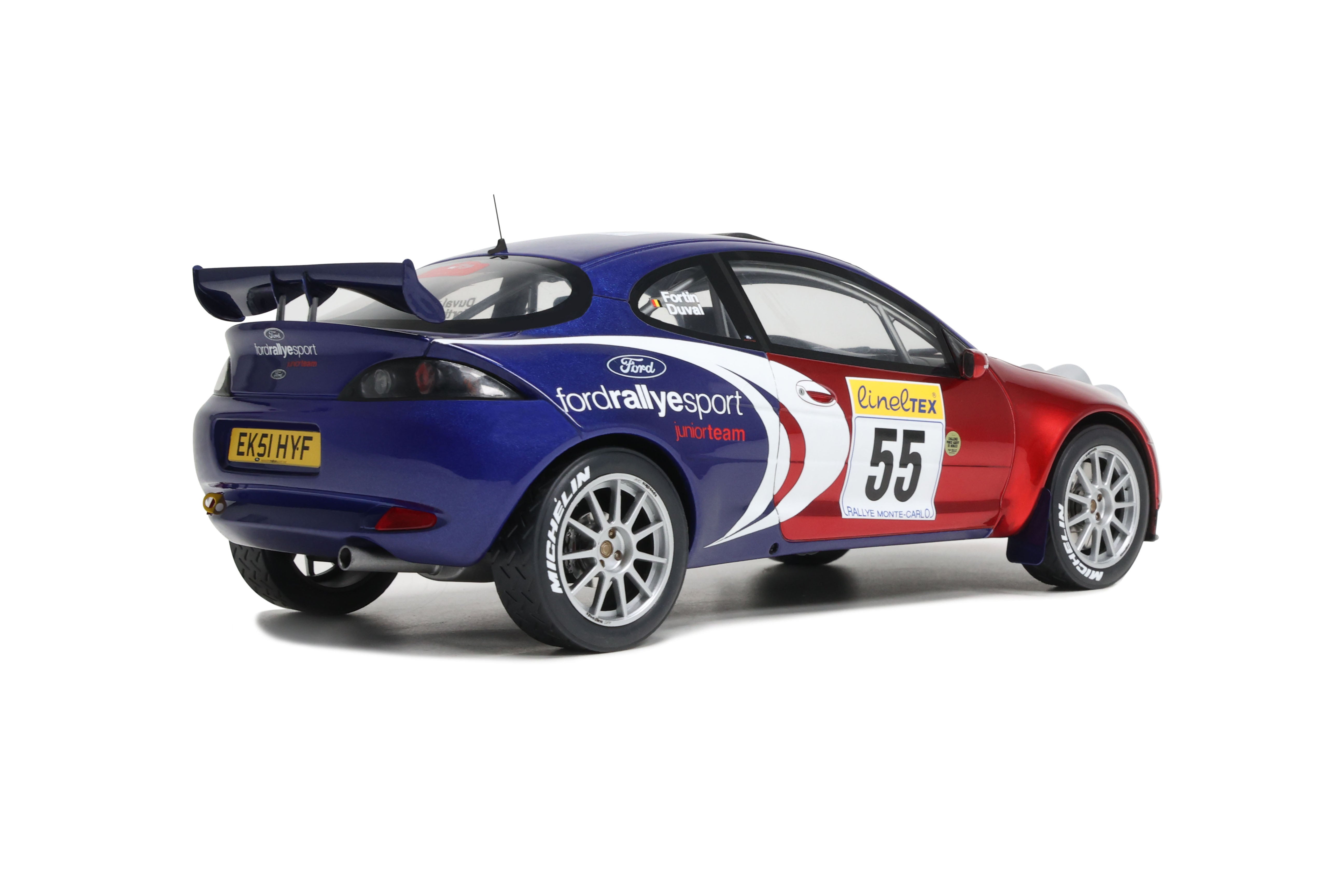 OTTO 1:18 Scale Resin Model Car - 2002 Ford Puma 1600 Red Duval Monte Carlo - OT456