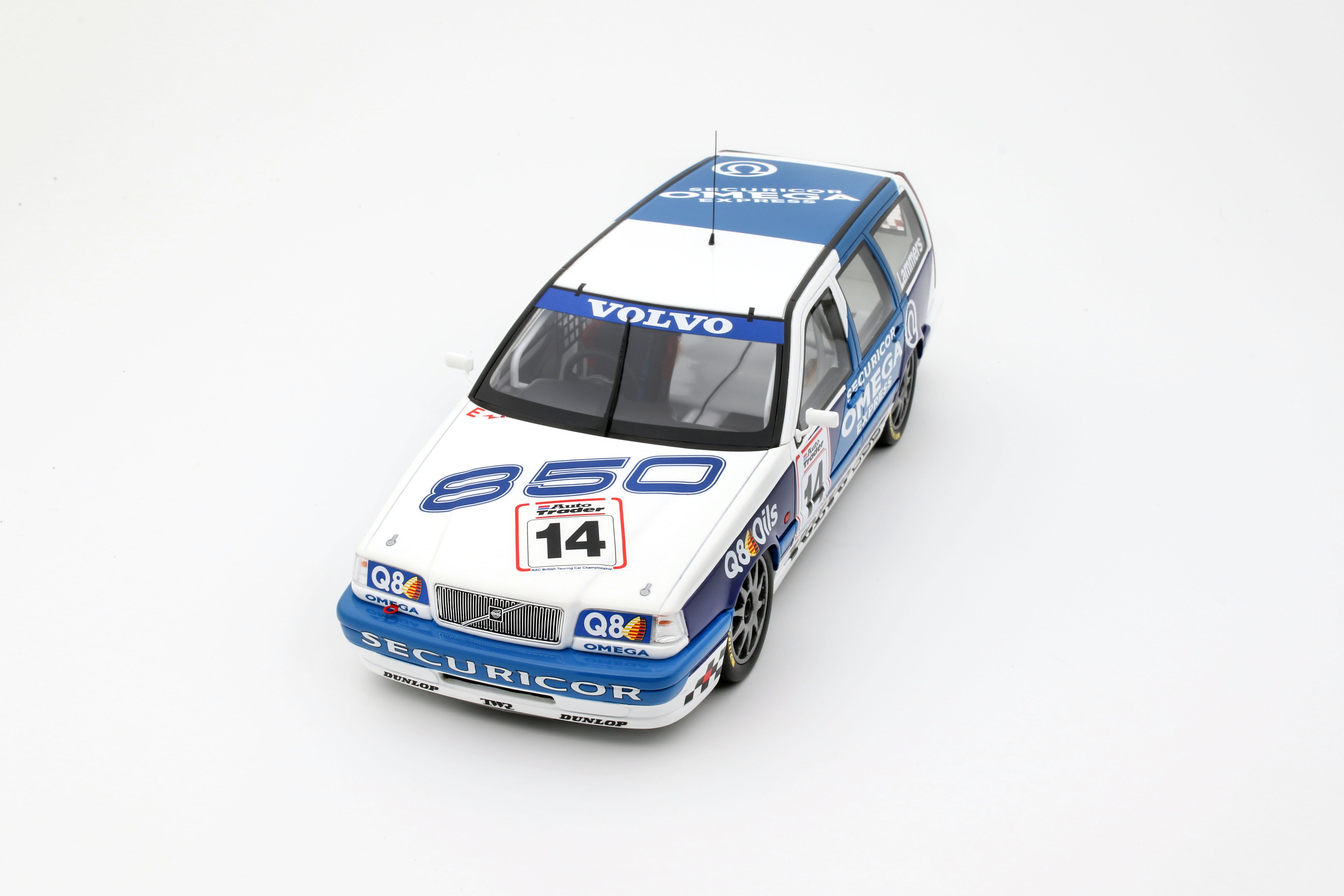 OTTO 1:18 Scale Resin - Volvo 850 Estate, BTCC 1994 - White/Blue - OT482