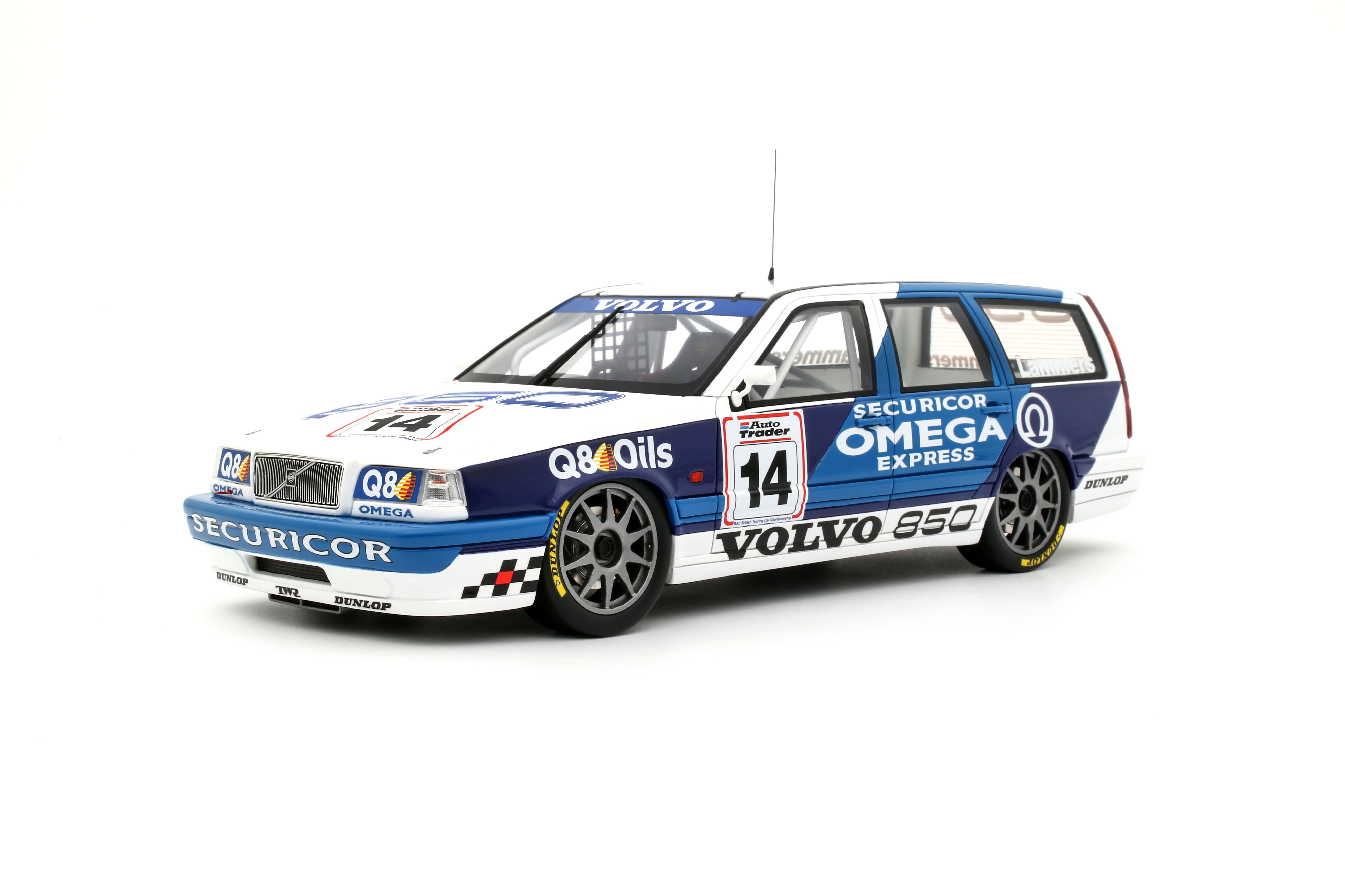 OTTO 1:18 Scale Resin - Volvo 850 Estate, BTCC 1994 - White/Blue - OT482