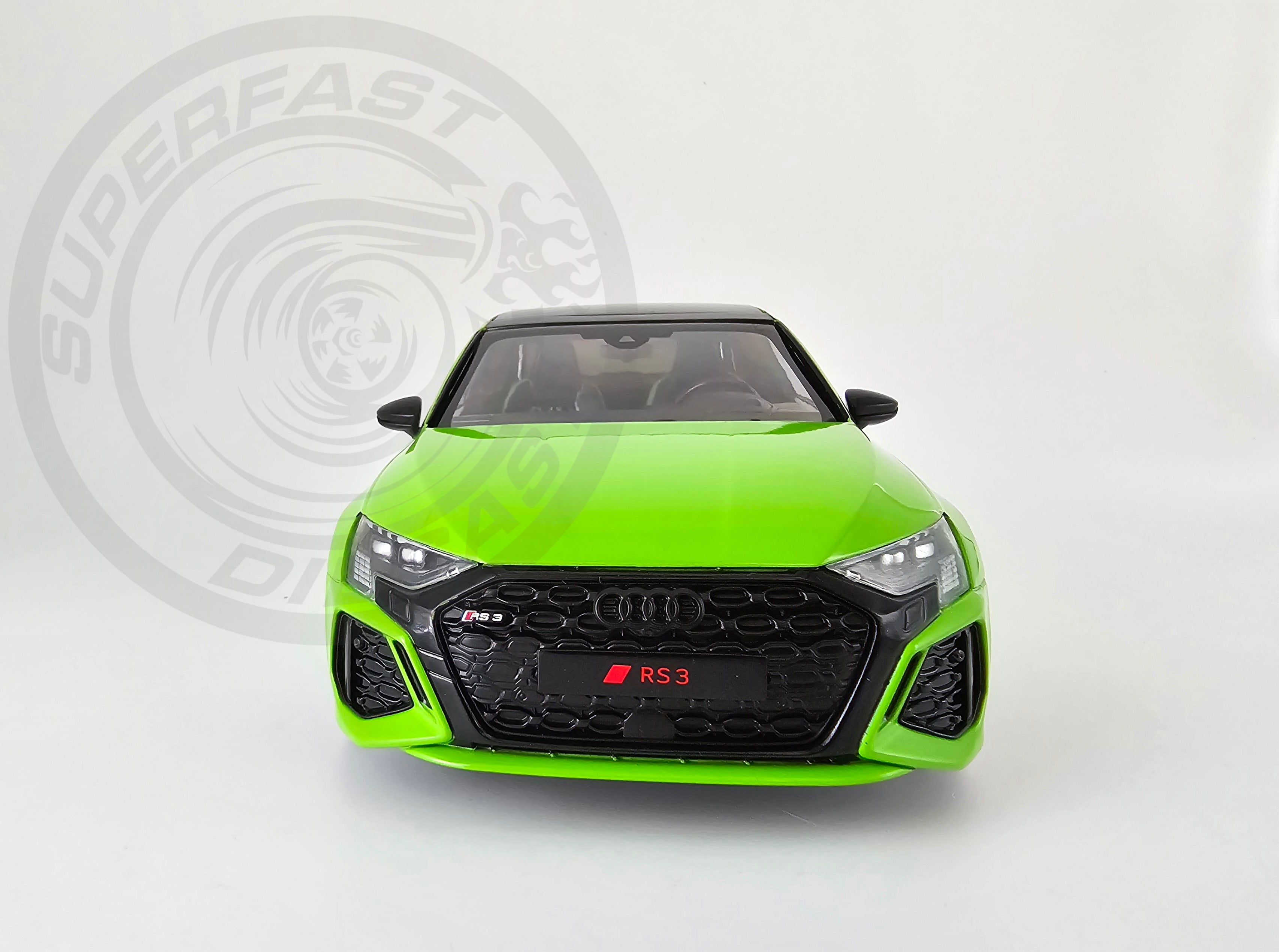 IXO 1:18 Scale Diecast Model Car - 2022 Audi RS3 Saloon - Metallic Green
