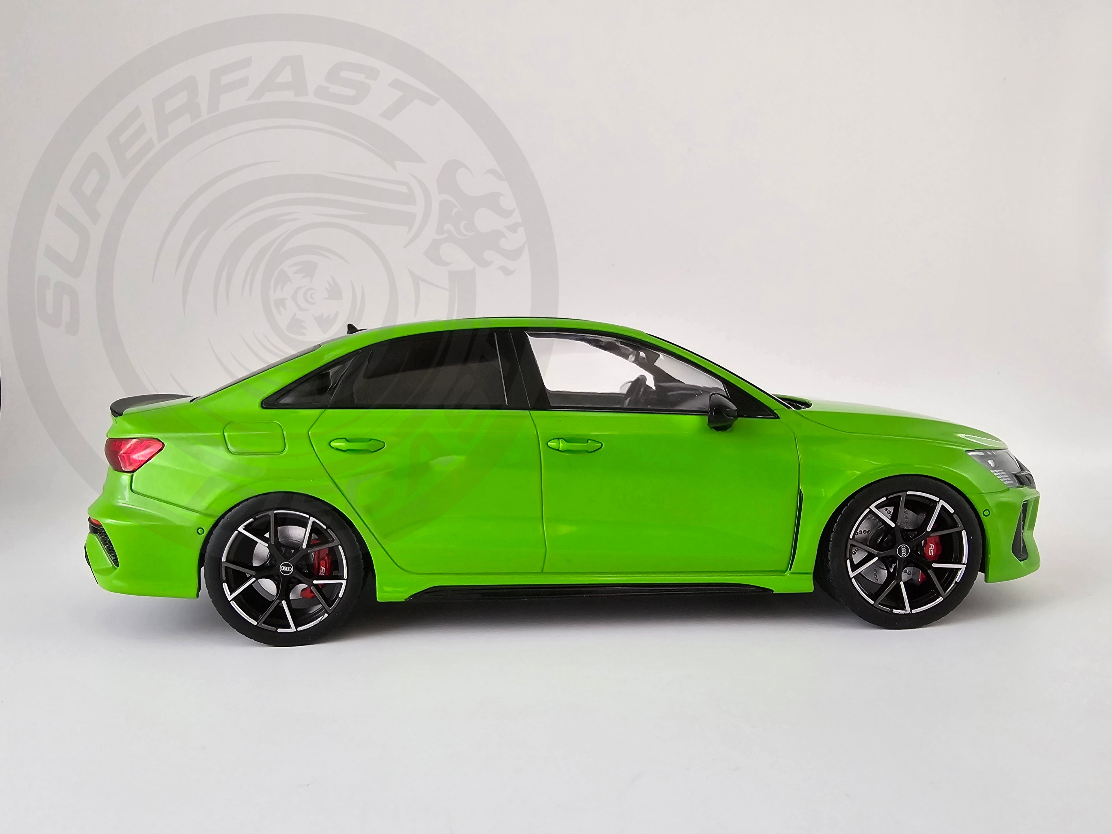 IXO 1:18 Scale Diecast Model Car - 2022 Audi RS3 Saloon - Metallic Green