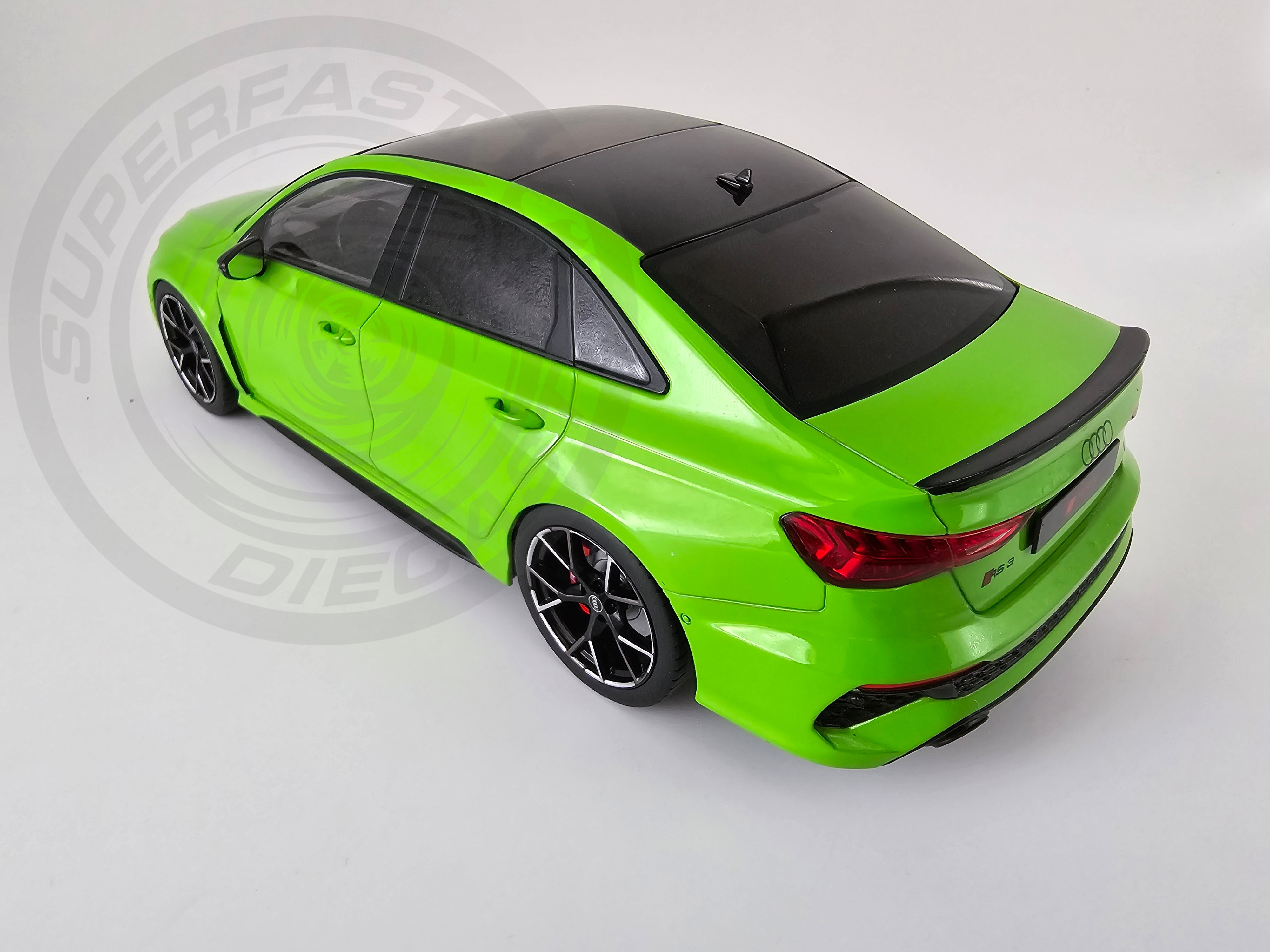 IXO 1:18 Scale Diecast Model Car - 2022 Audi RS3 Saloon - Metallic Green