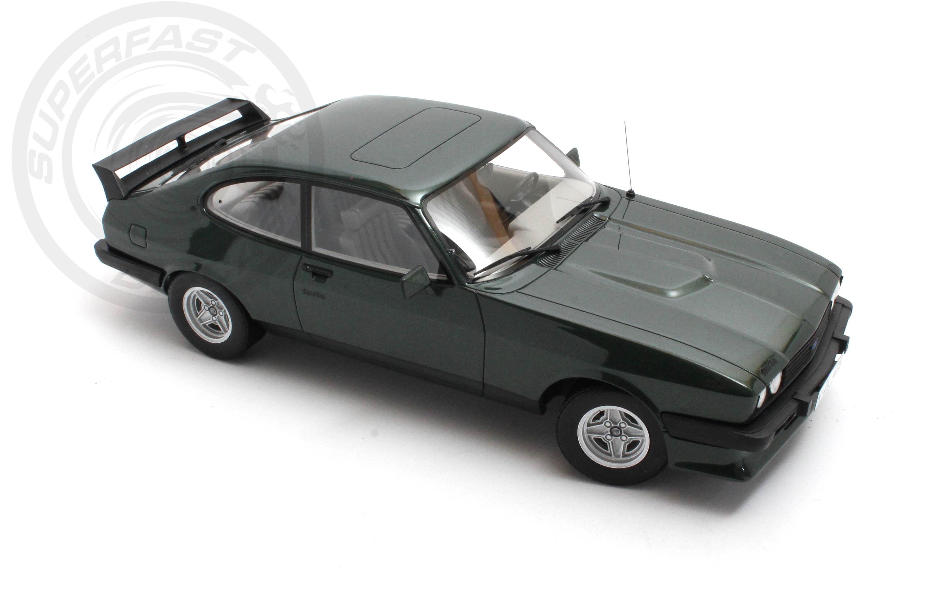 CULT 1:18 Scale Model 1981 Ford Capri 2.8 Turbo - Metallic Green - CML215-3
