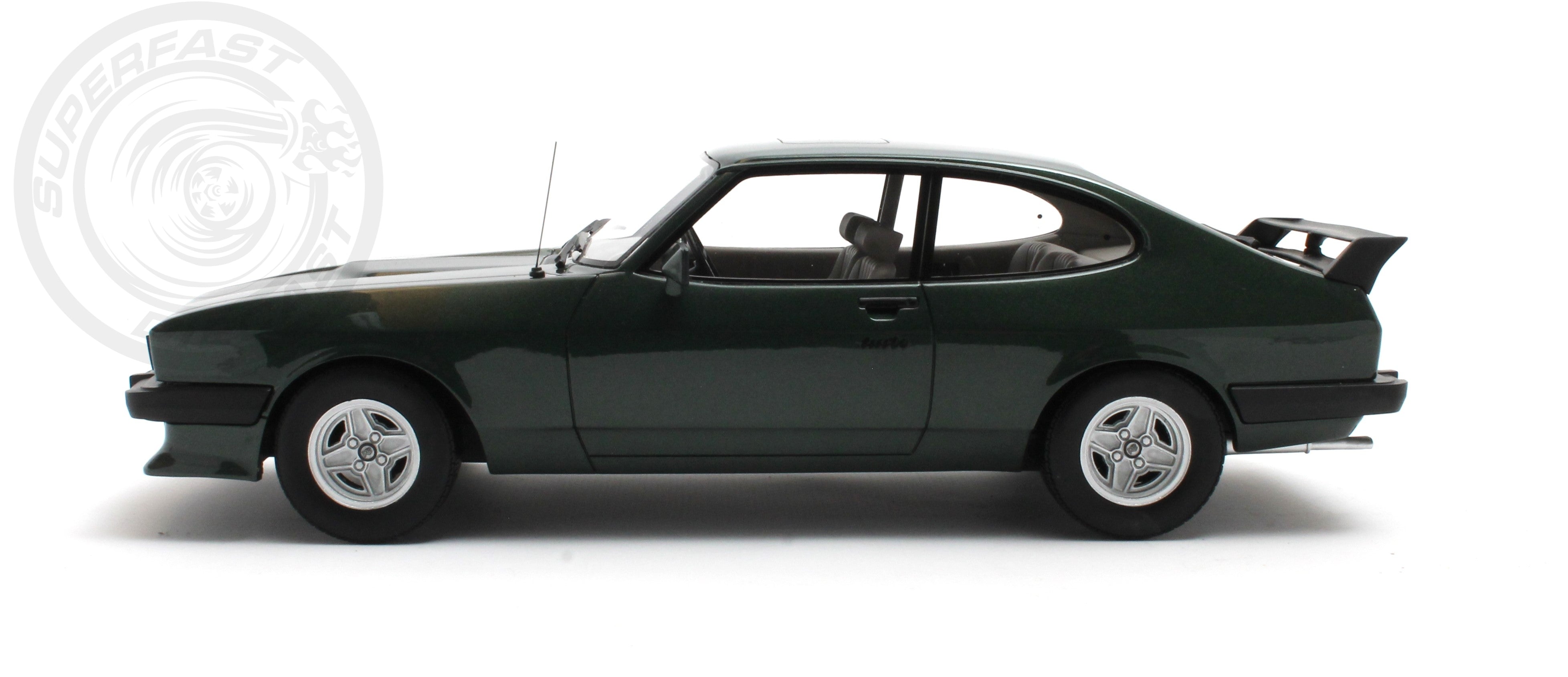 CULT 1:18 Scale Model 1981 Ford Capri 2.8 Turbo - Metallic Green - CML215-3