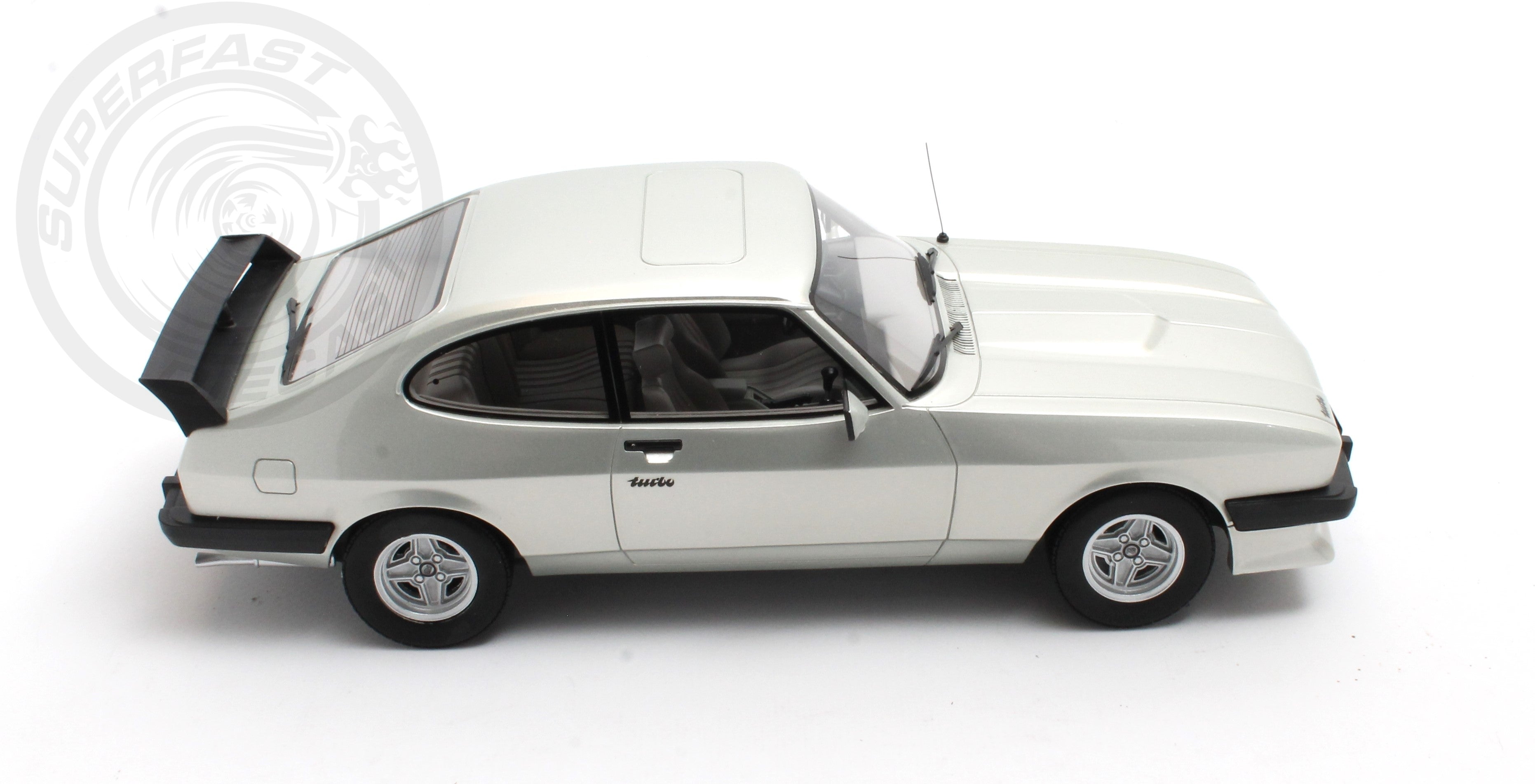 CULT 1:18 Scale Model 1981 Ford Capri 2.8 Turbo - Metallic Silver - CML215-1