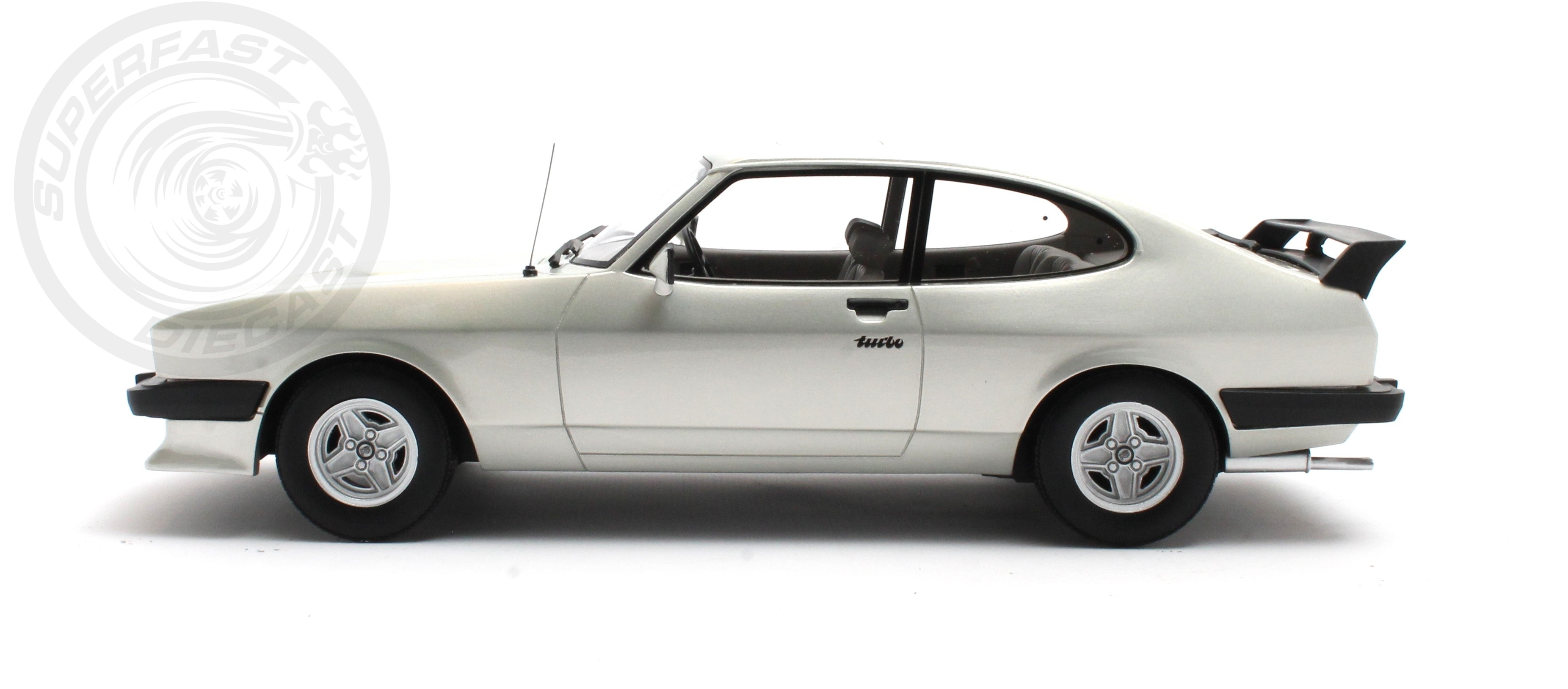 CULT 1:18 Scale Model 1981 Ford Capri 2.8 Turbo - Metallic Silver - CML215-1