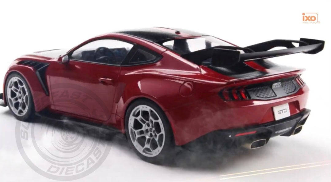 IXO 1:18 Scale - 2025 Ford Mustang GTD, Dark Red