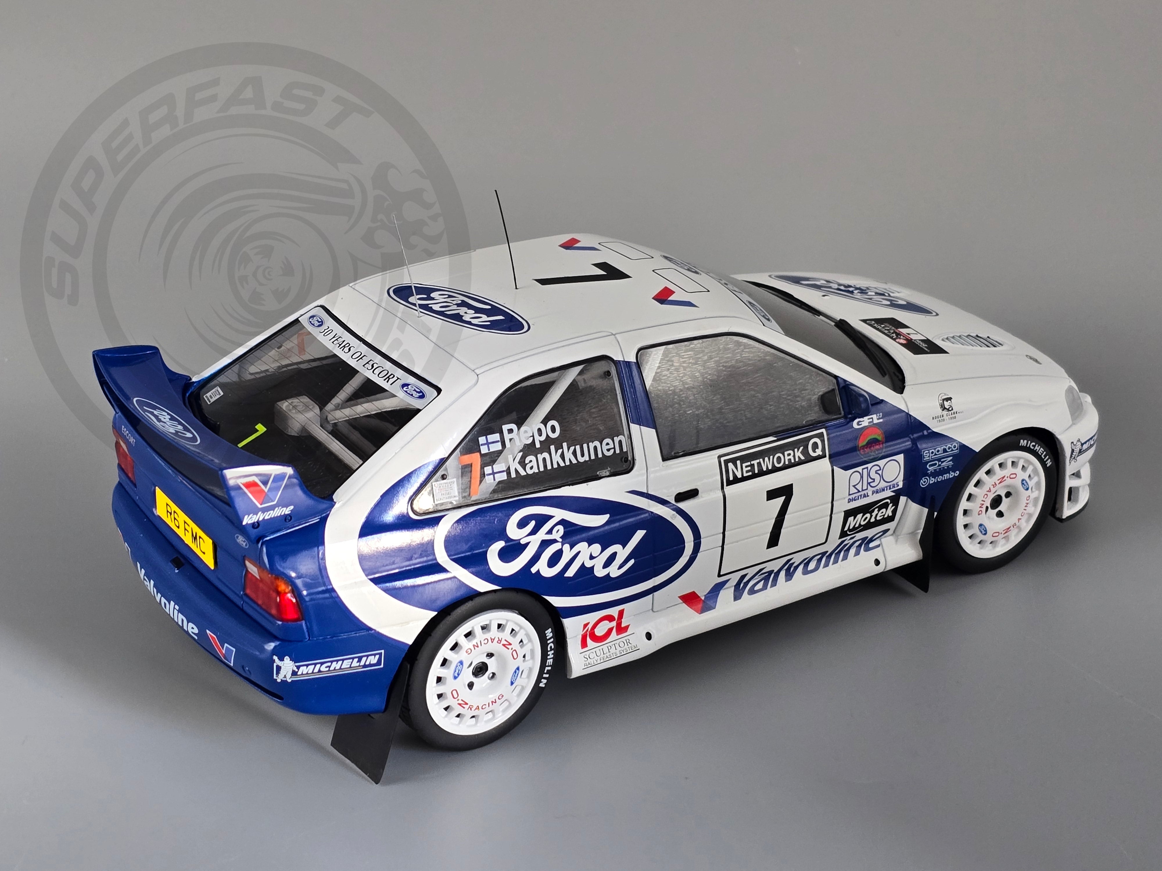 IXO 1:18 1998 Ford Escort RS Cosworth WRC, RAC Rally, #7 J Kankkunen/J Repo - IXO18RMC170.A22