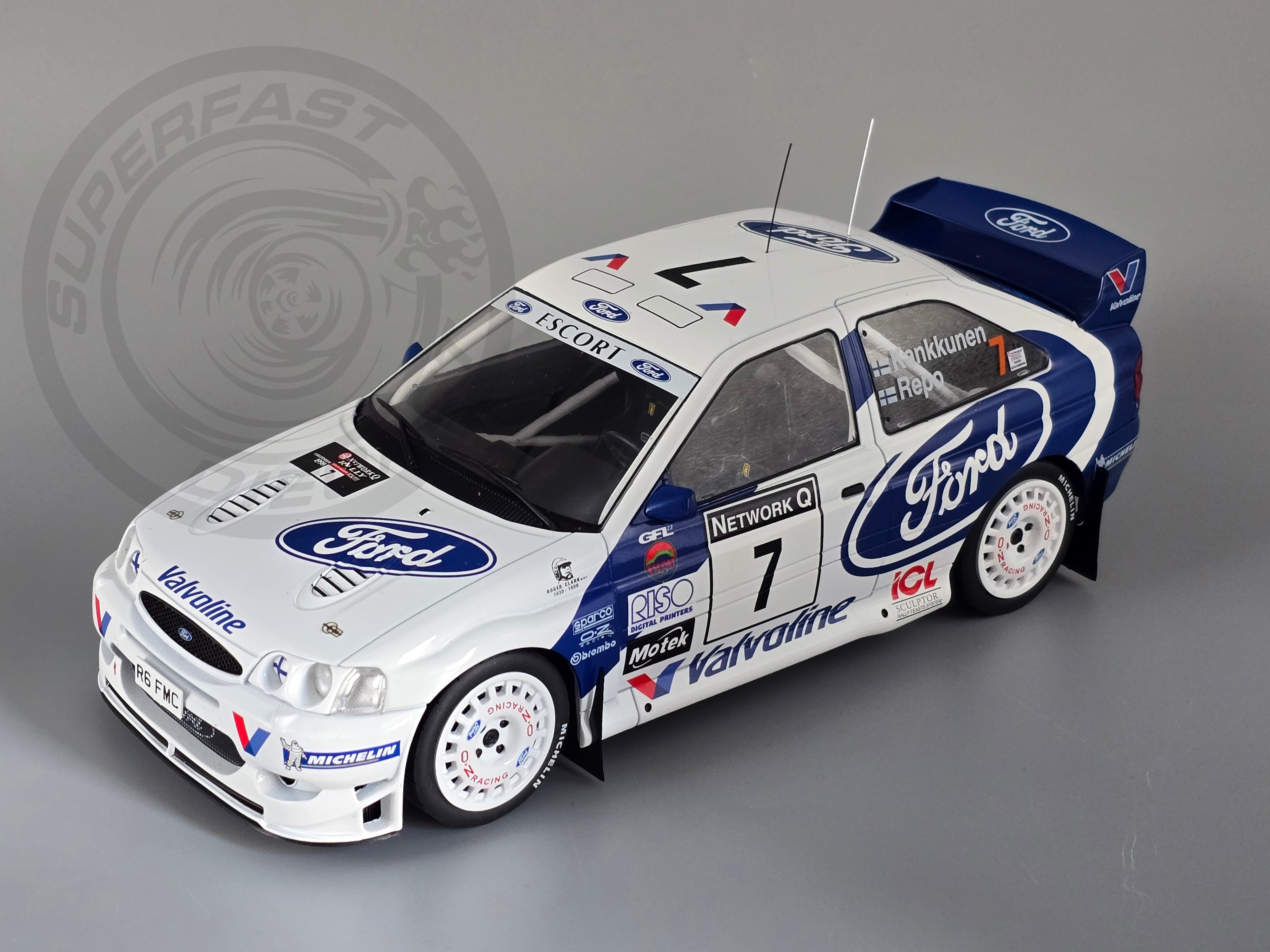 IXO 1:18 1998 Ford Escort RS Cosworth WRC, RAC Rally, #7 J Kankkunen/J Repo - IXO18RMC170.A22