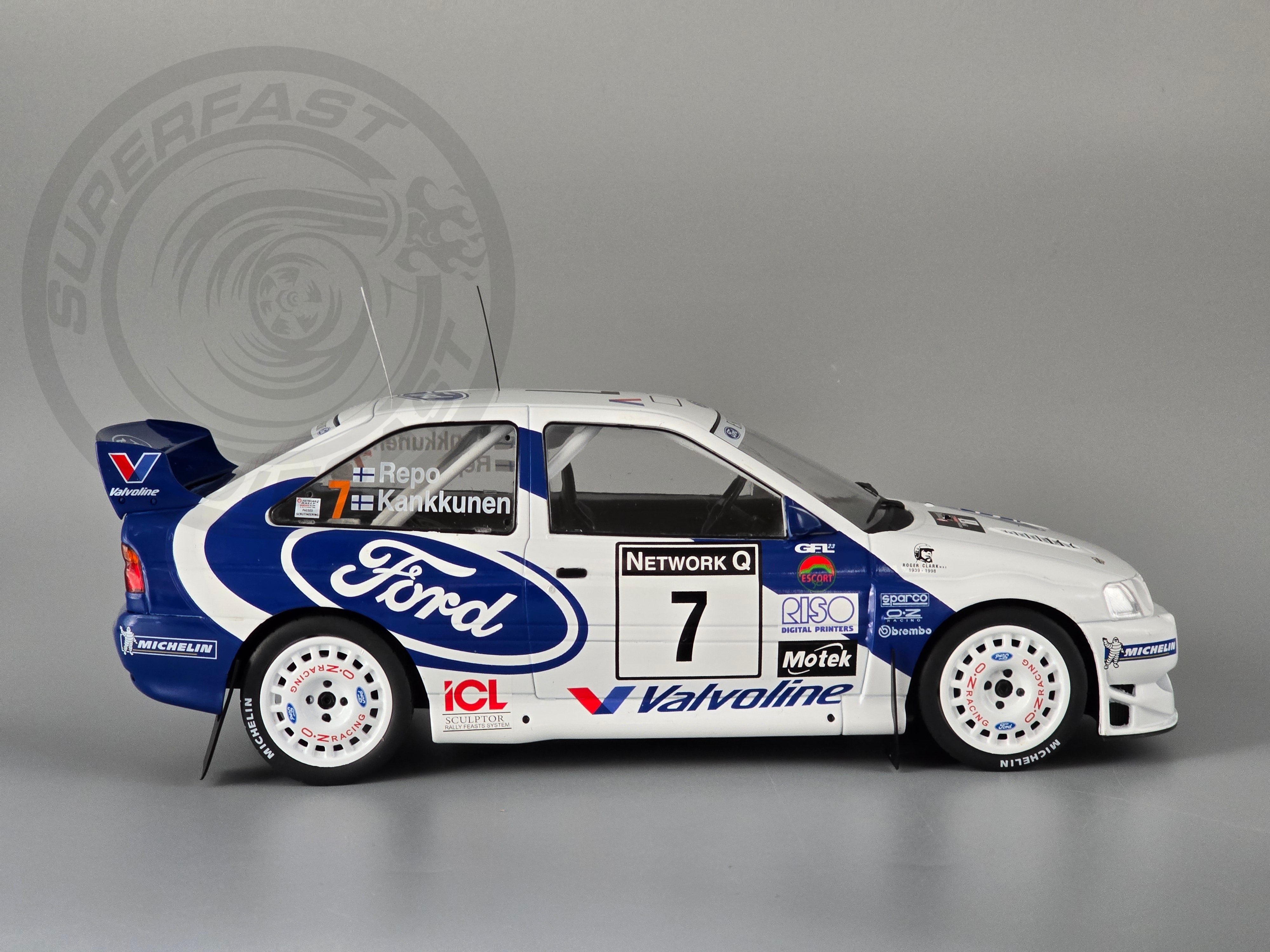 IXO 1:18 1998 Ford Escort RS Cosworth WRC, RAC Rally, #7 J Kankkunen/J Repo - IXO18RMC170.A22