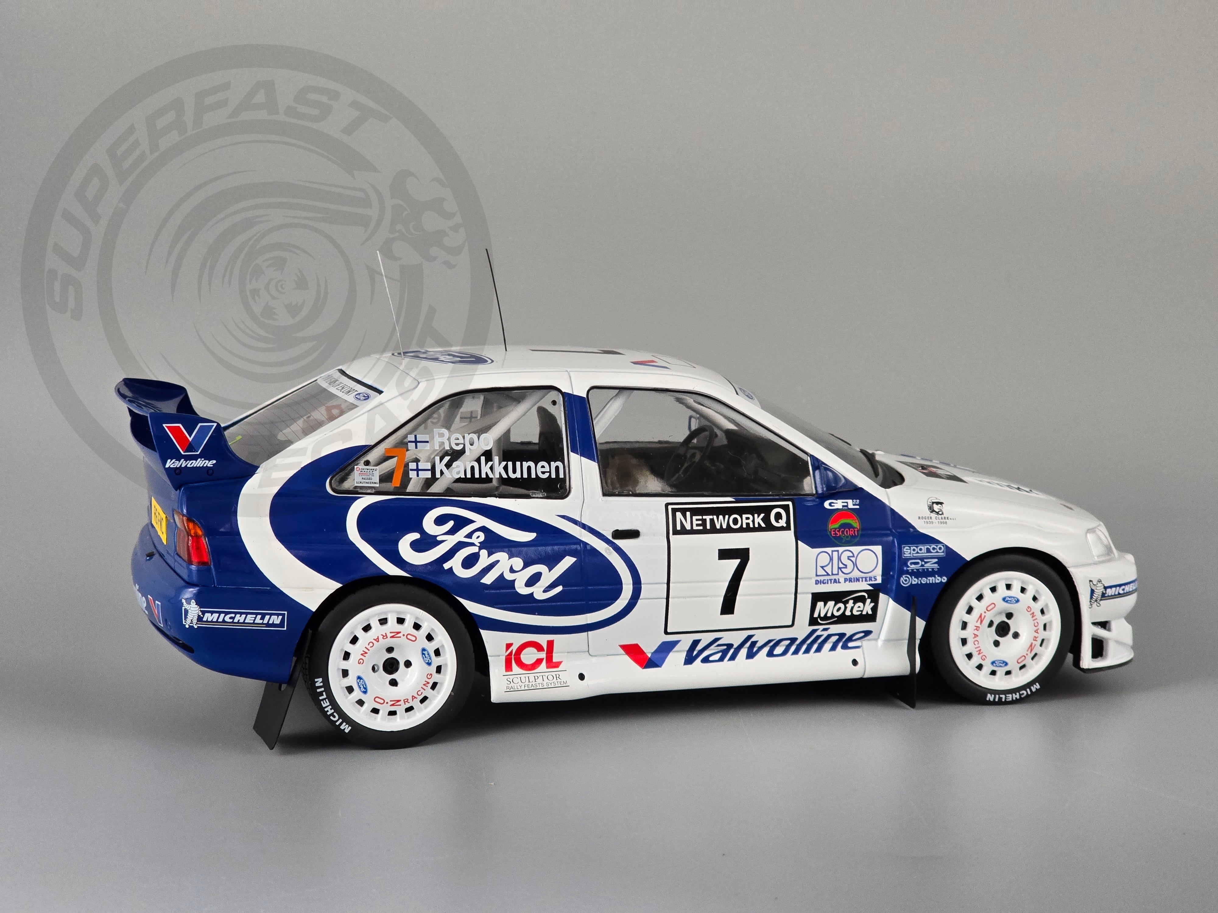 IXO 1:18 1998 Ford Escort RS Cosworth WRC, RAC Rally, #7 J Kankkunen/J Repo - IXO18RMC170.A22