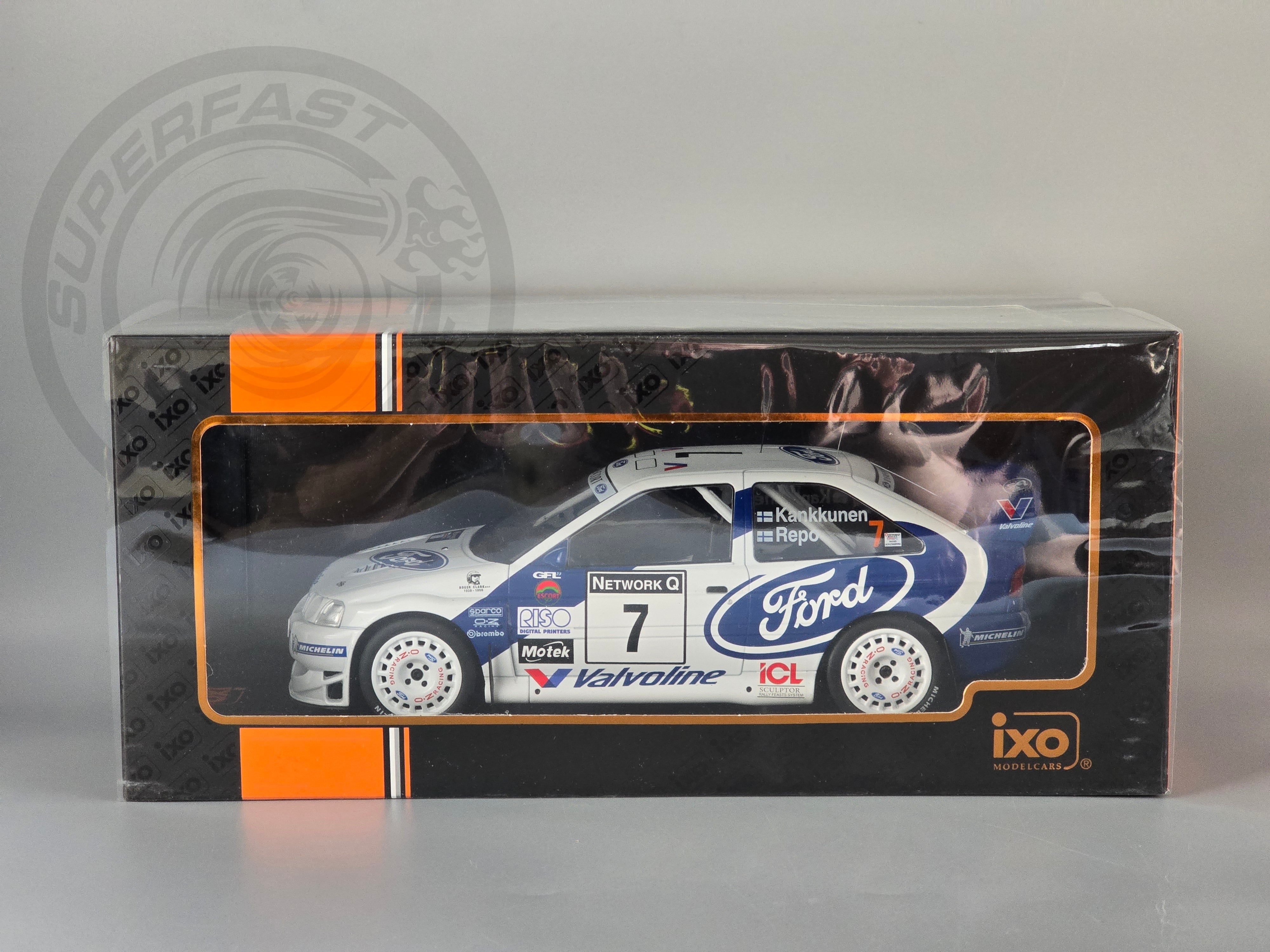IXO 1:18 1998 Ford Escort RS Cosworth WRC, RAC Rally, #7 J Kankkunen/J Repo - IXO18RMC170.A22