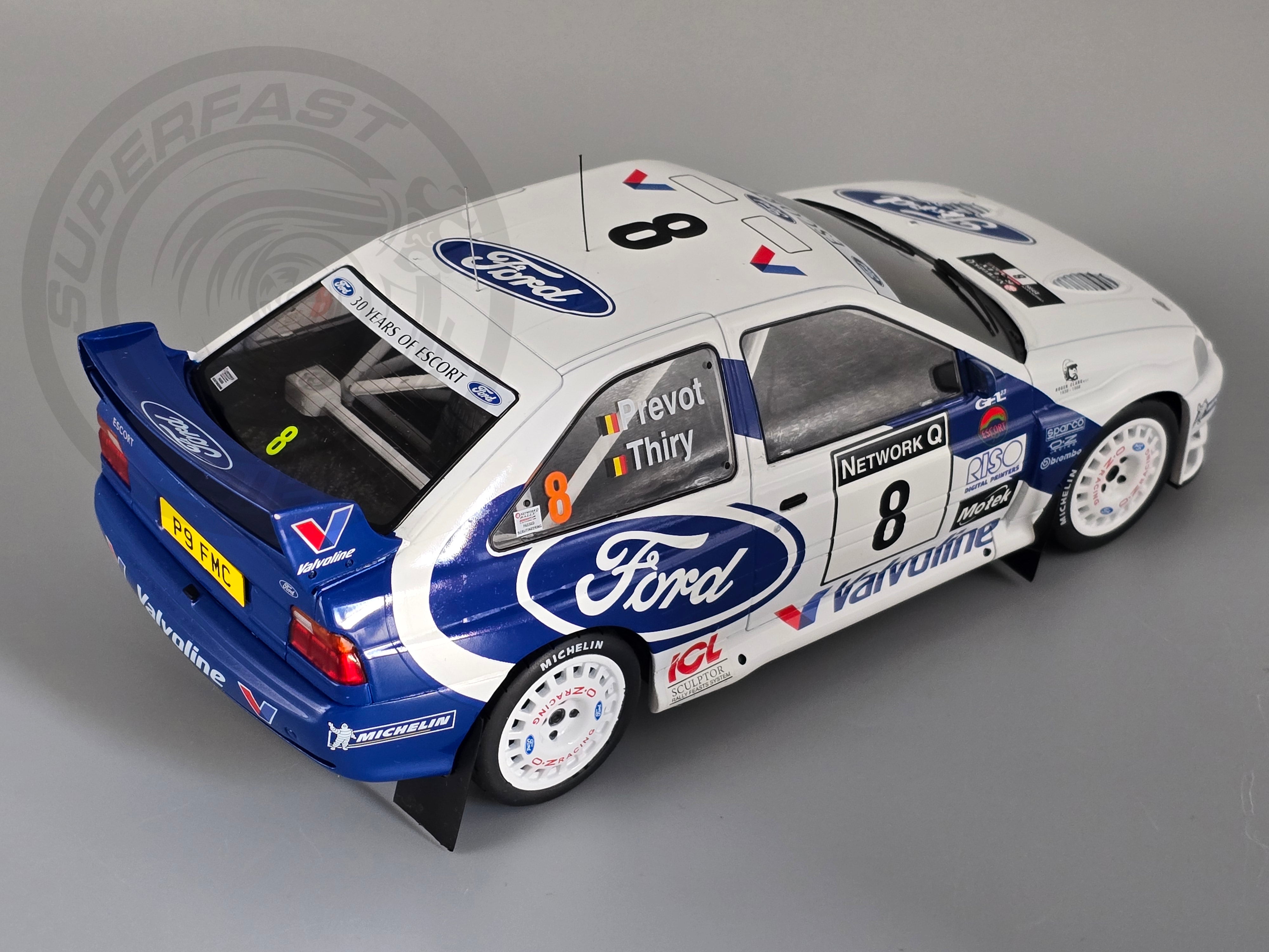 IXO 1:18 Diecast - 1998 Ford Escort RS Cosworth WRC, RAC Rally, #8 B Thiry/S Prevot - IXO18RMC170.B22