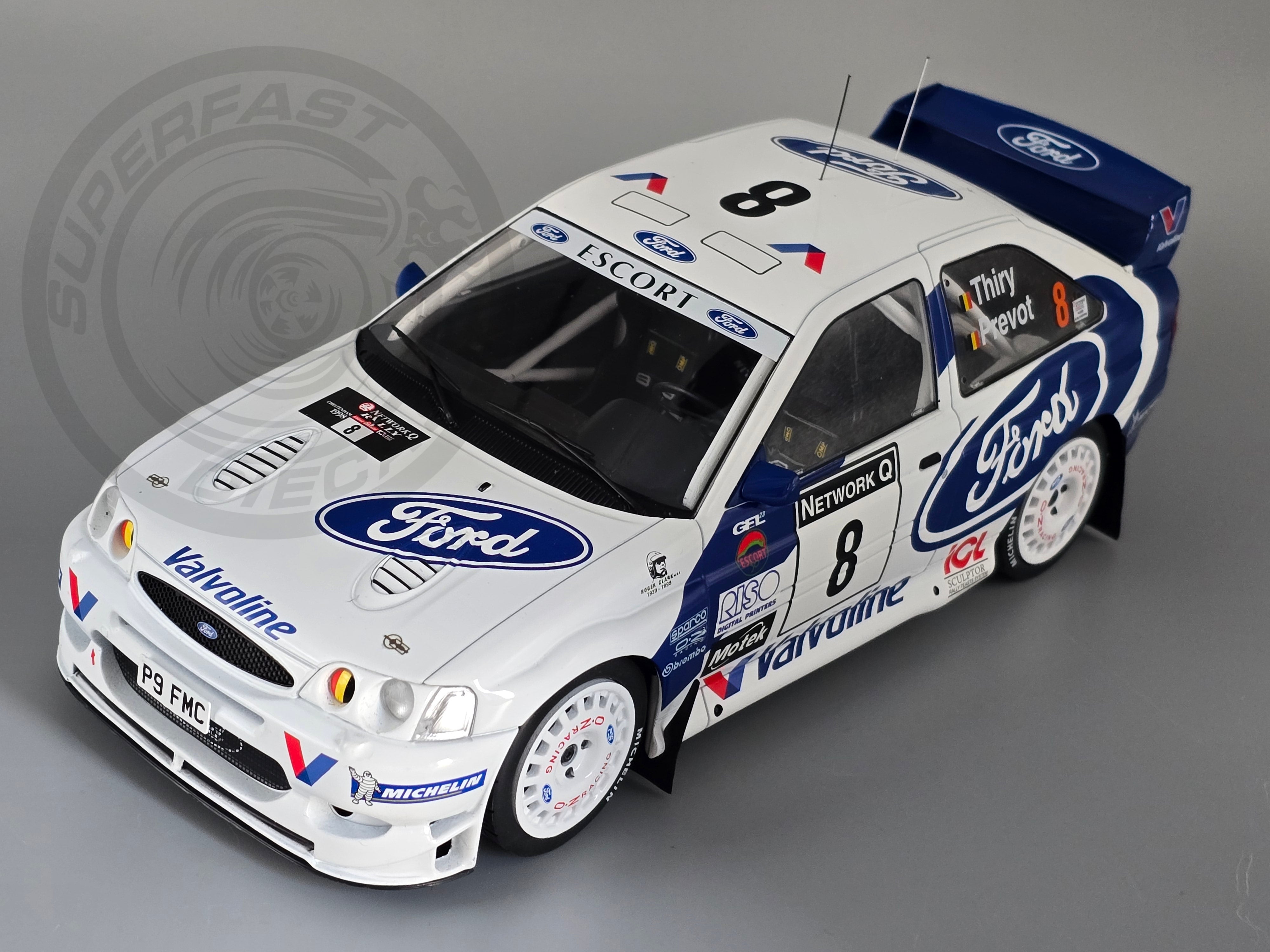 IXO 1:18 Diecast - 1998 Ford Escort RS Cosworth WRC, RAC Rally, #8 B Thiry/S Prevot - IXO18RMC170.B22