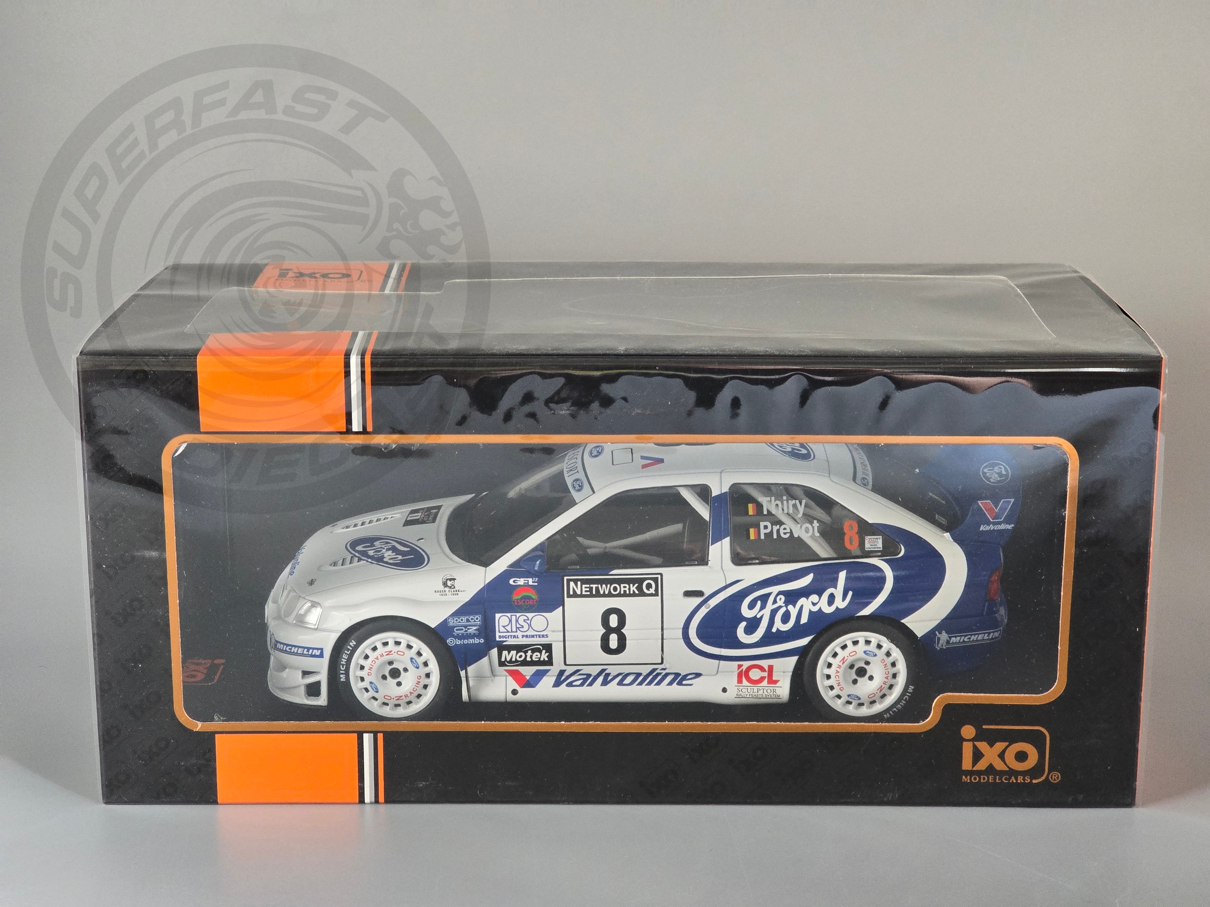 IXO 1:18 Diecast - 1998 Ford Escort RS Cosworth WRC, RAC Rally, #8 B Thiry/S Prevot - IXO18RMC170.B22
